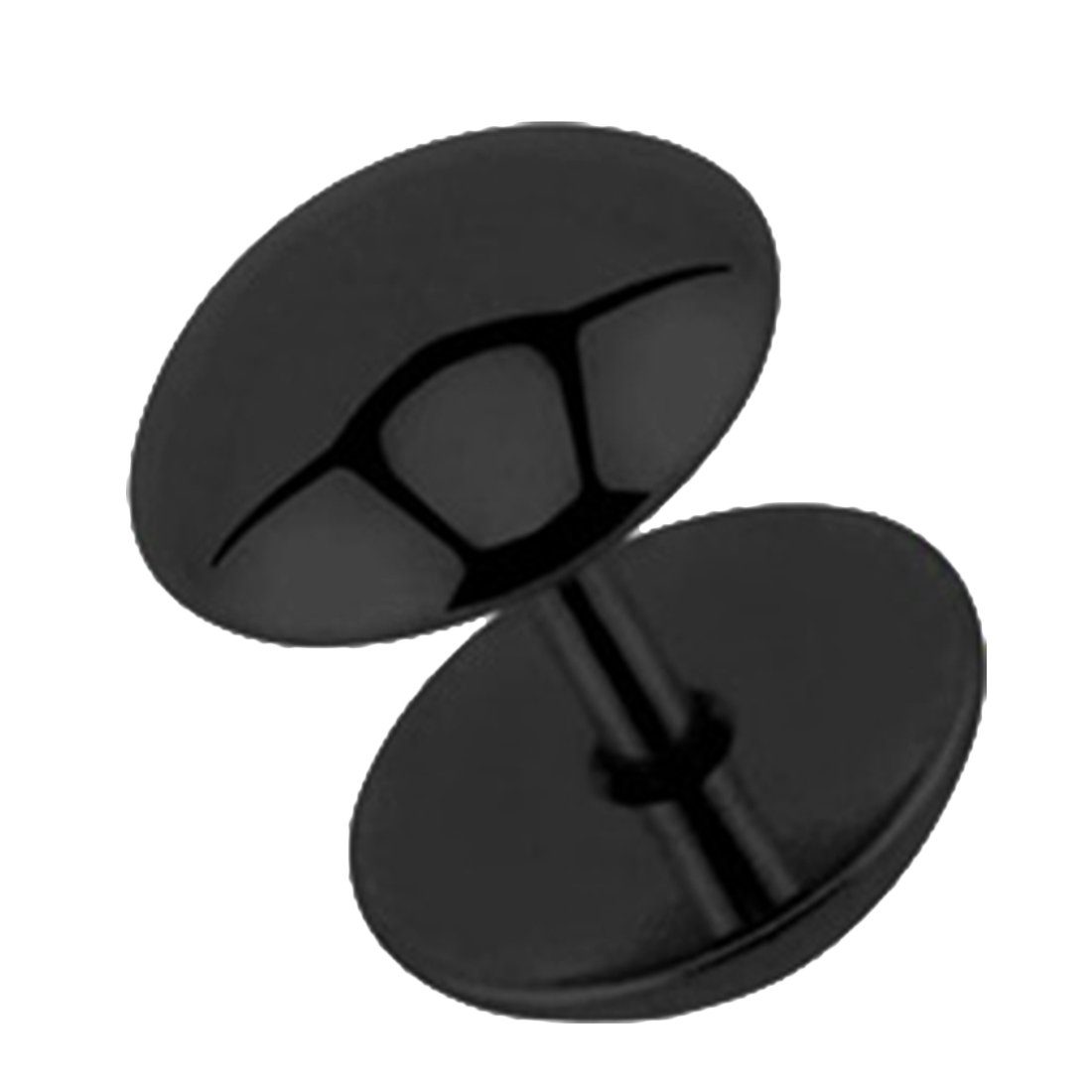 Taffstyle Fake-Ear-Plug Piercing Ohrstecker Fake Tunnel Hantel Halbrund poliert (Ohrring Ohrstecker mit Platten glänzend Damen & Herren Chirurgenstahl)
