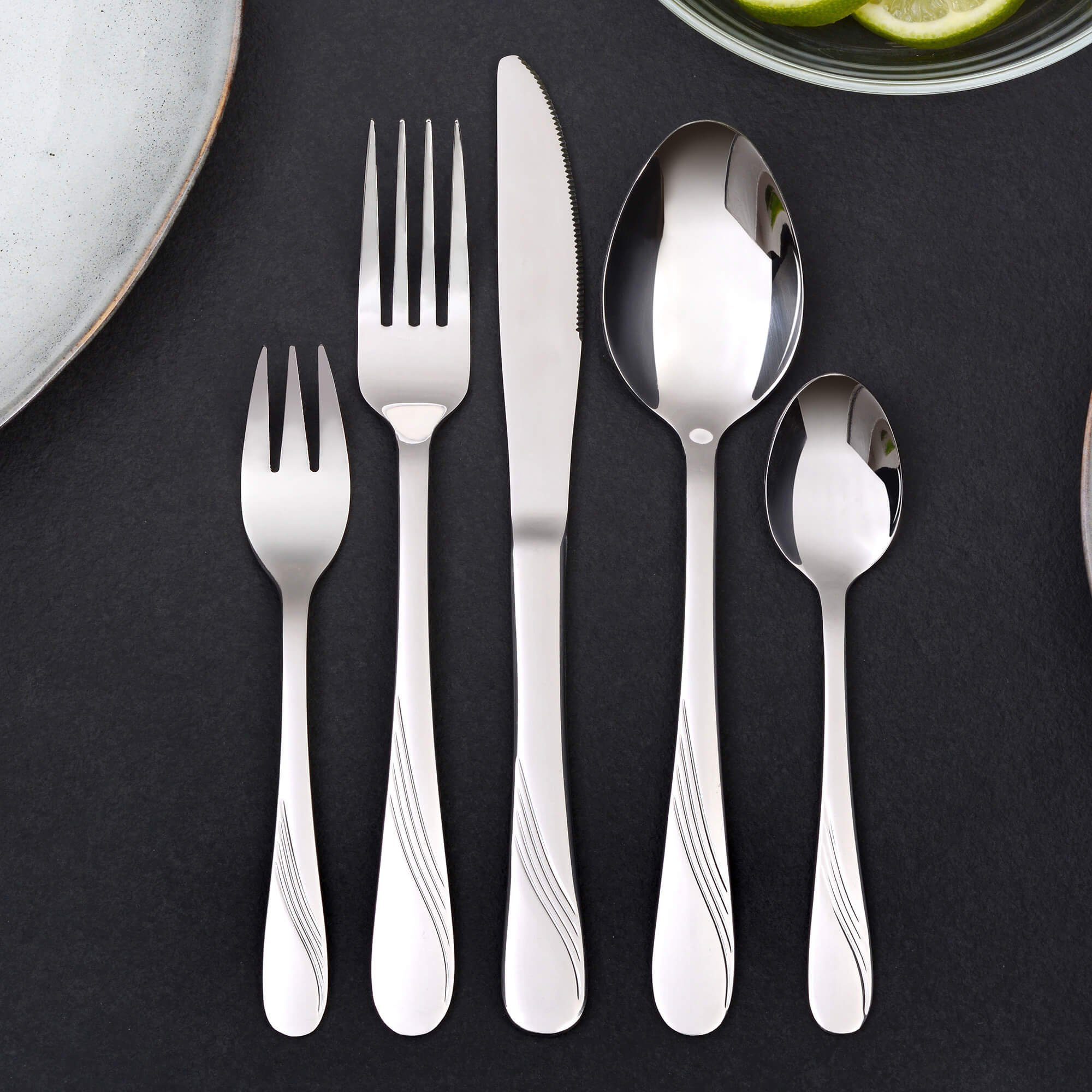 GRÄWE Besteck-Set GRÄWE Tafelbesteck 12 Personen 60-teilig aus Edelstahl, Edelstahl 18/0