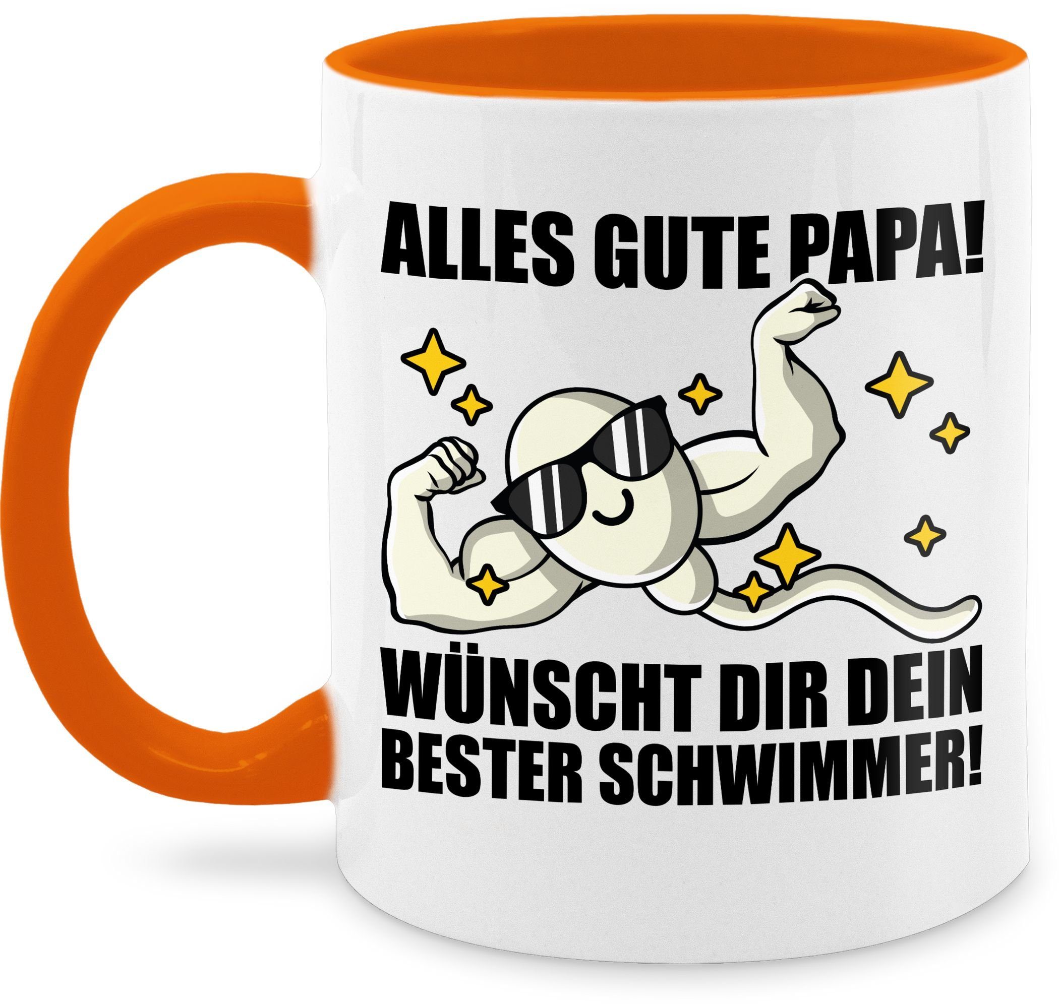Shirtracer Tasse Alles Gute Papa - Wünscht dir dein bester Schwimmer, Keramik, Geschenk Vatertag Kaffeetasse