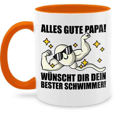 Shirtracer Tasse Alles Gute Papa - Wünscht dir dein bester Schwimmer, Keramik, Geschenk Vatertag Kaffeetasse