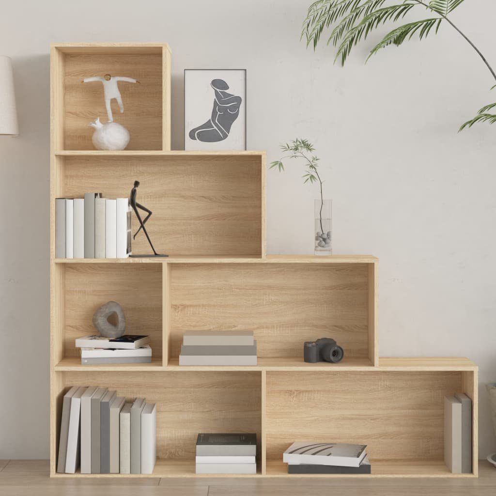 furnicato Bücherregal Bücherregal/Raumteiler cm Sonoma-Eiche Holzwerkstoff 155x24x160