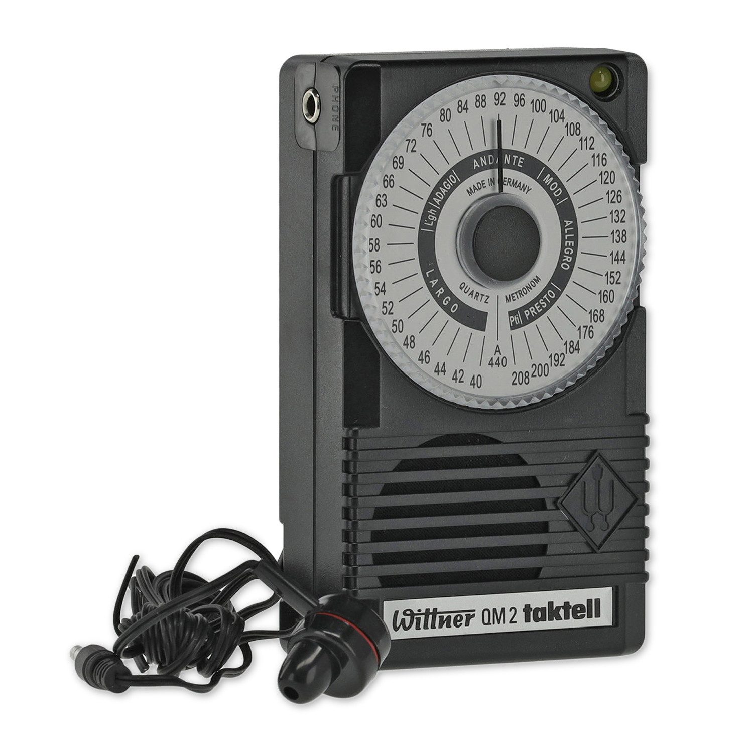 Wittner Metronom Wittner Metronom QM 2 Taktell Schwarz inklusive Ohrhörer, Elektronisches Taktell