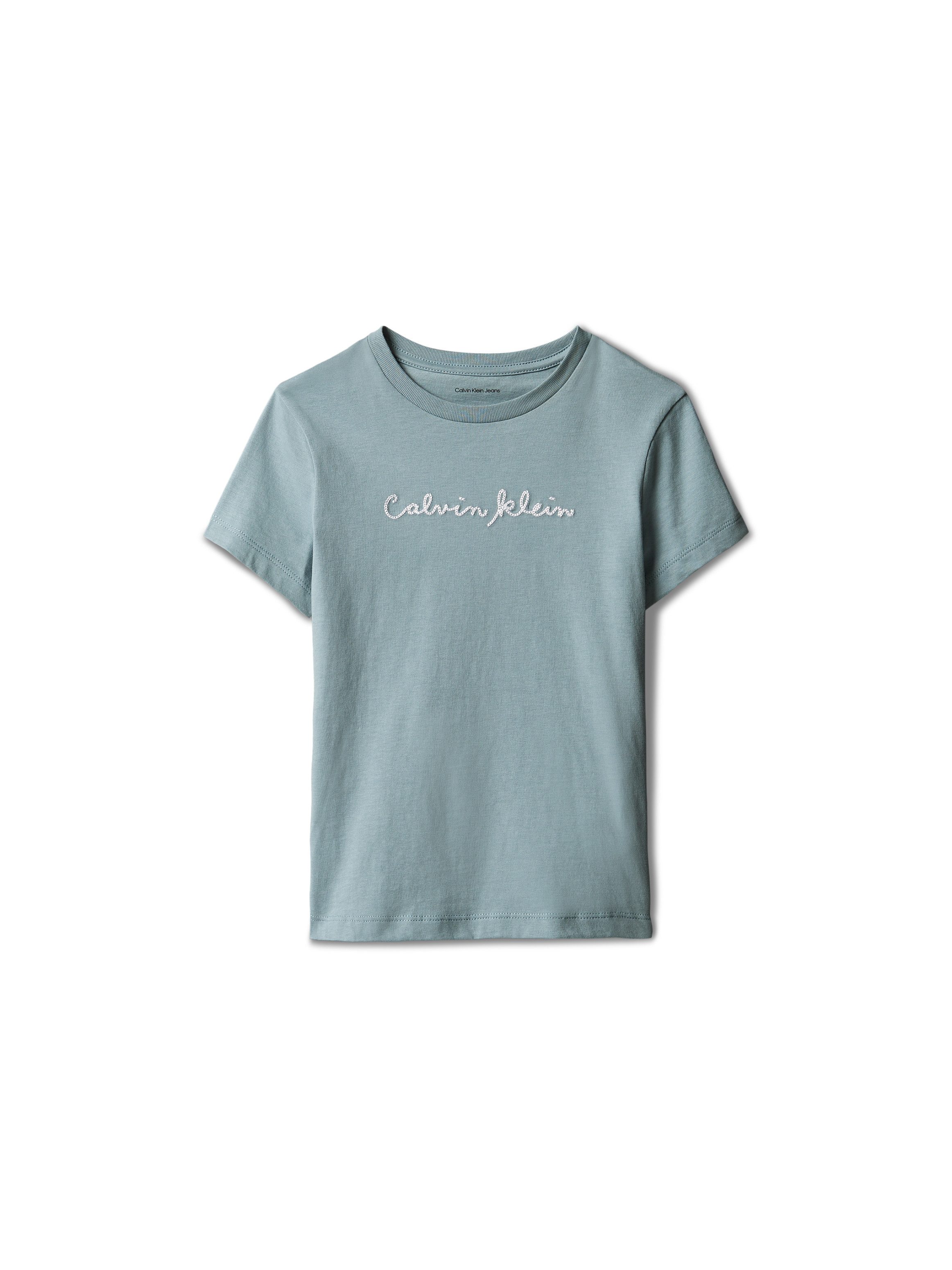 Calvin Klein Jeans T-Shirt Rundhalsausschnitt, Slim Fit, reine Baumwolle – Bild 5 von 5