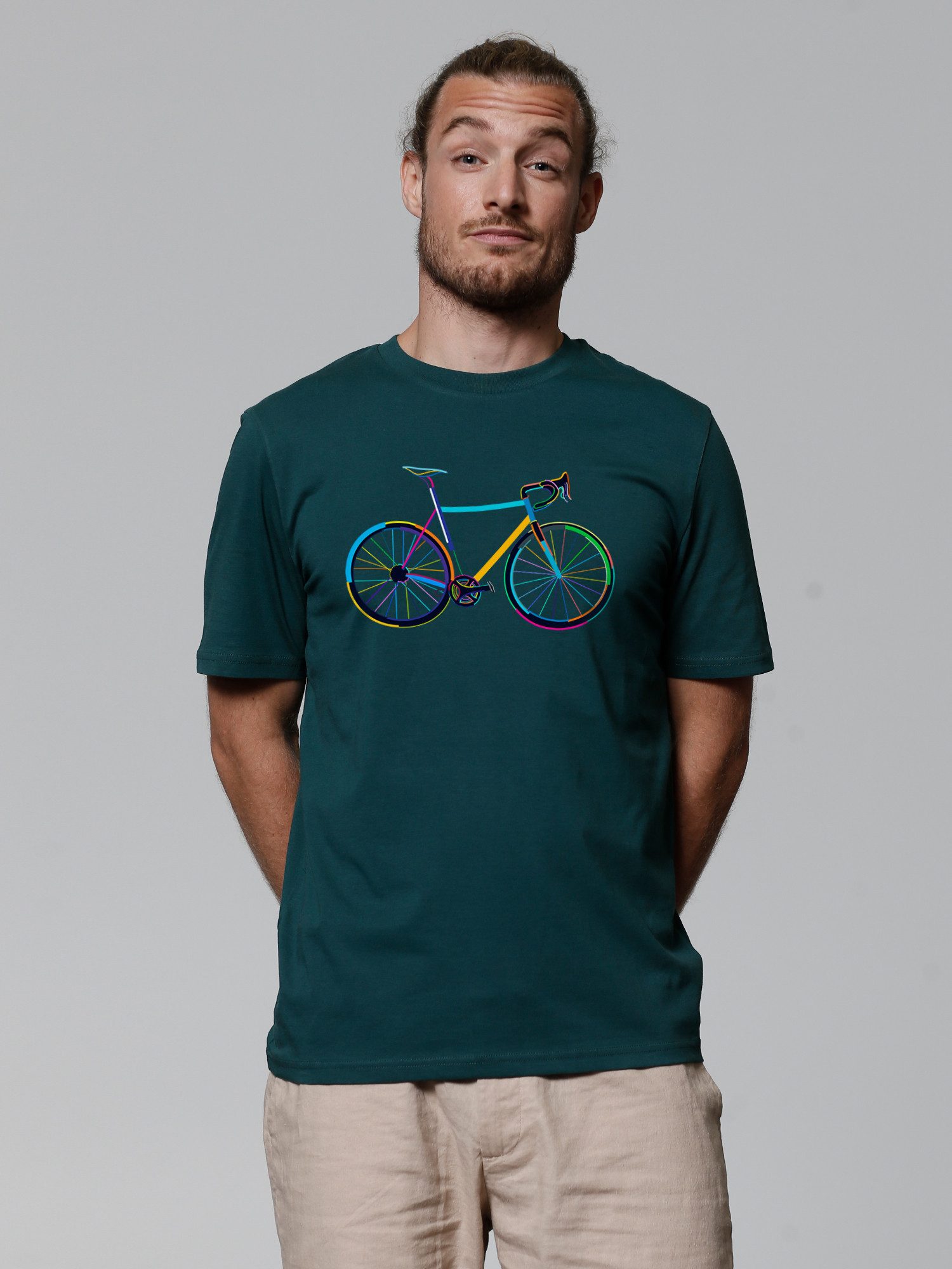wat? Apparel T-Shirt Fahrrad by night
