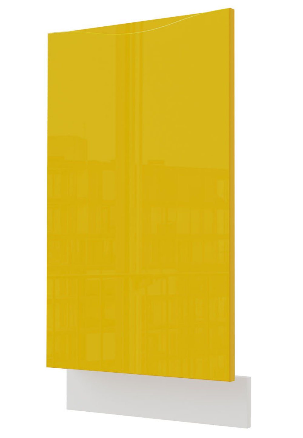 vollintegriert Napoli, Hochglanz grifflos 6027 45cm und Feldmann-Wohnen Korpusfarbe Front- lichtgrün Sockelblende RAL wählbar