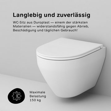 AM.PM WC-Sitz WC-Sitz Original, Premium, Made in EU, Absenkautomatik, bis 300 kg, Abnehmbar