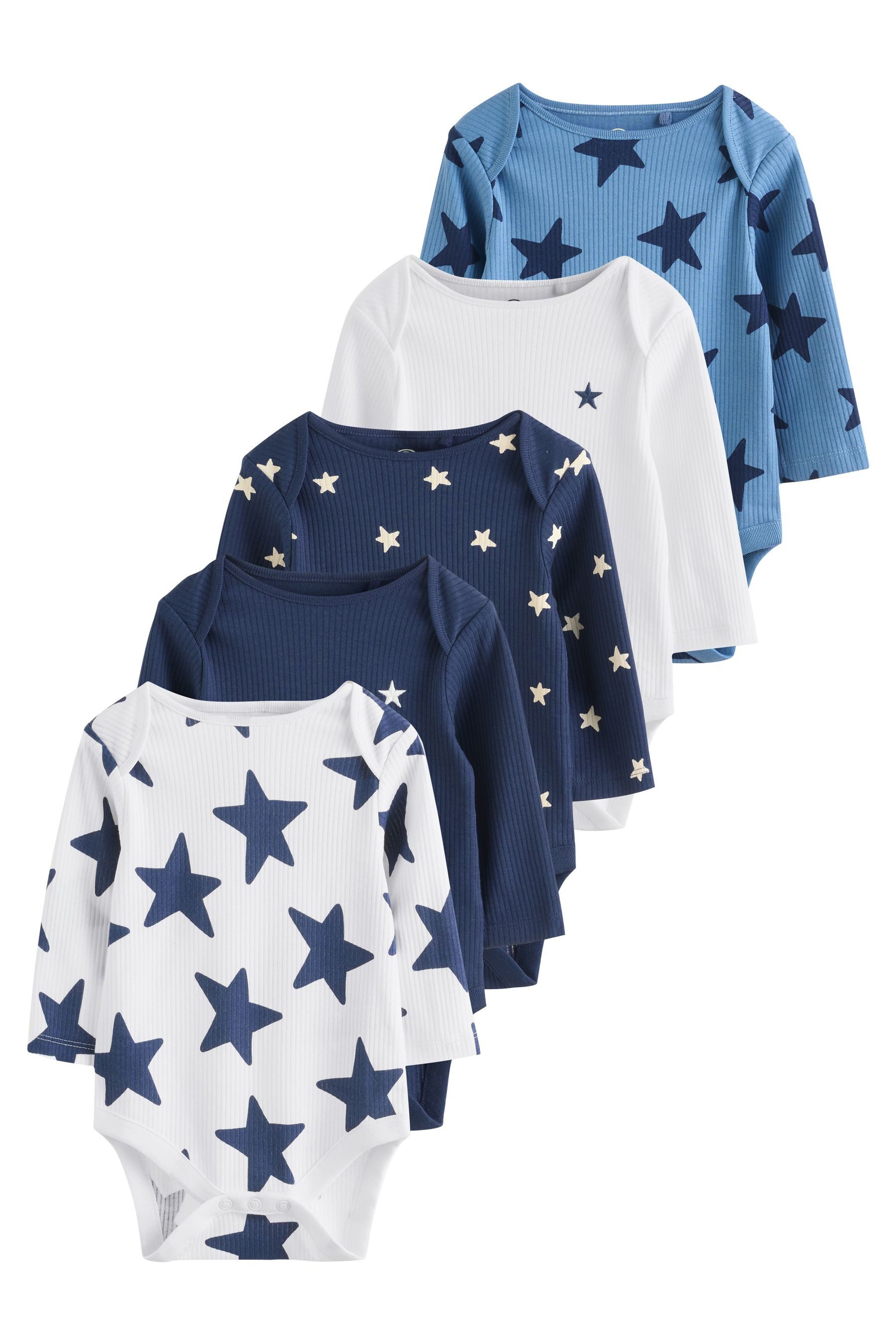 Next Langarmbody Langärmelige Babybodys im 5er-Pack (5-tlg)