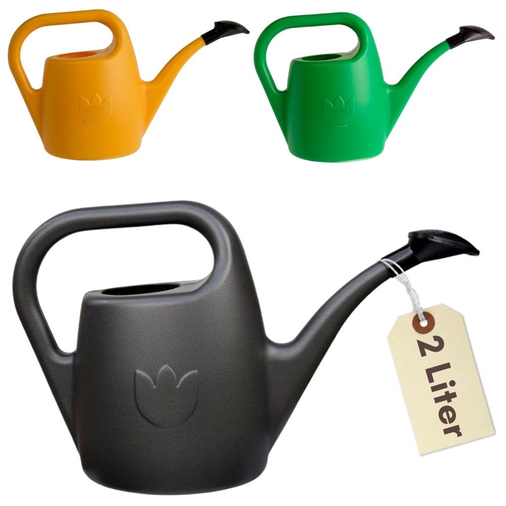 GarPet Gießkanne Gießkanne 2 Liter mit Brausekopf Gießkanne Zimmerpflanzen Kunststoff