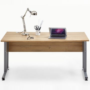 Lomadox Schreibtisch COLUMBUS-10, Büro-Winkelschreibtisch 160x160cm in Alteiche Nb. - : 240x75x240 cm