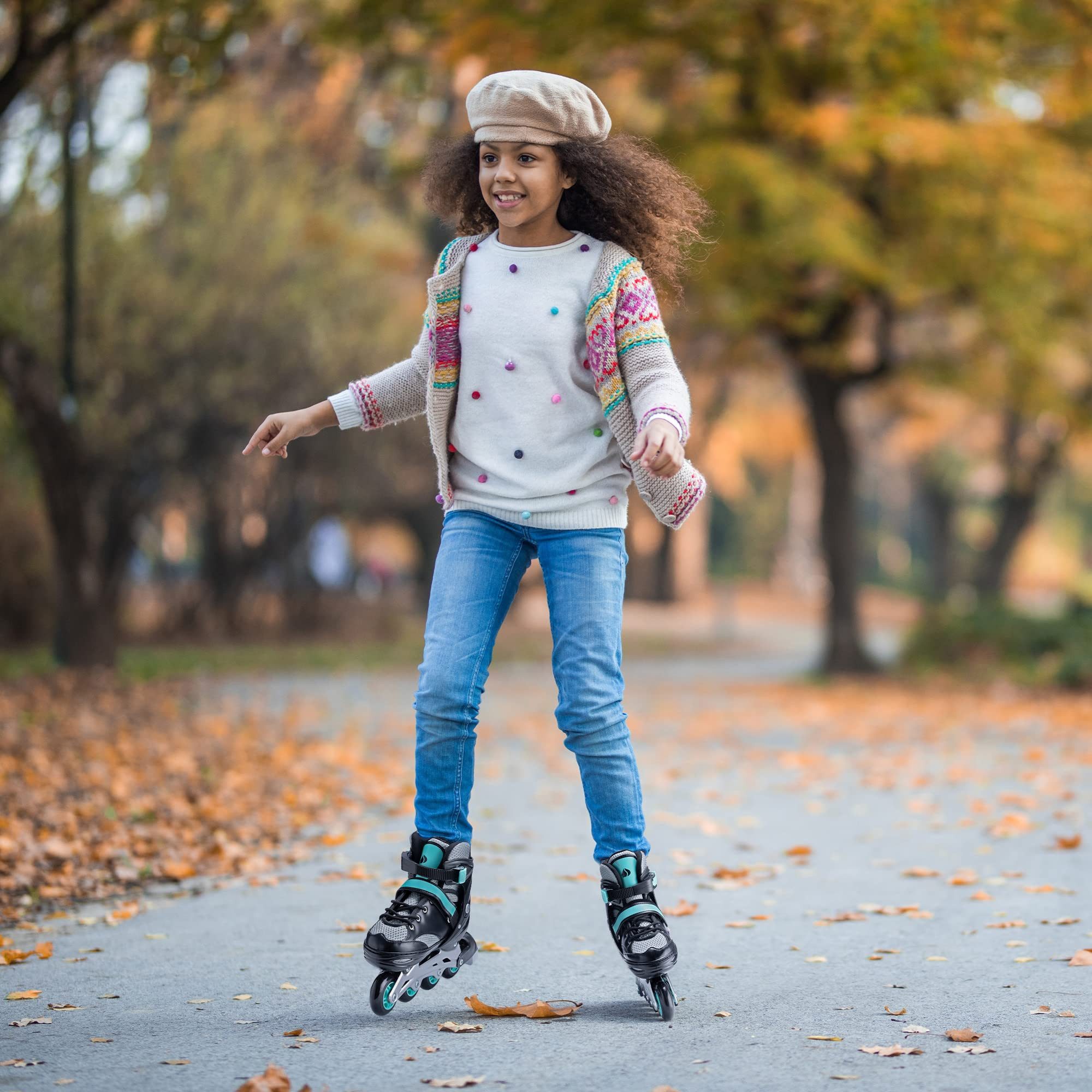 Navaris Inlineskates Navaris Inlineskates verstellbar ABEC-7 Größe M 35–38 Blau