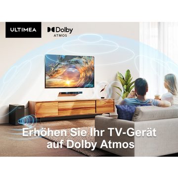 Ultimea Nova S50 2.1 Dolby Atmos Soundbar (190 W, BassMAX, 3D Surround Sound System für TV, PC Lautsprecher Heimkino)