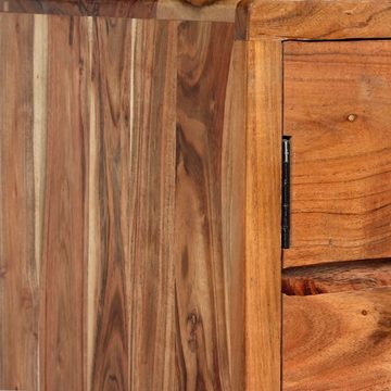 vidaXL Sideboard Sideboard Massivholz mit geschnitzten Türen 160×40×75 cm (1 St)
