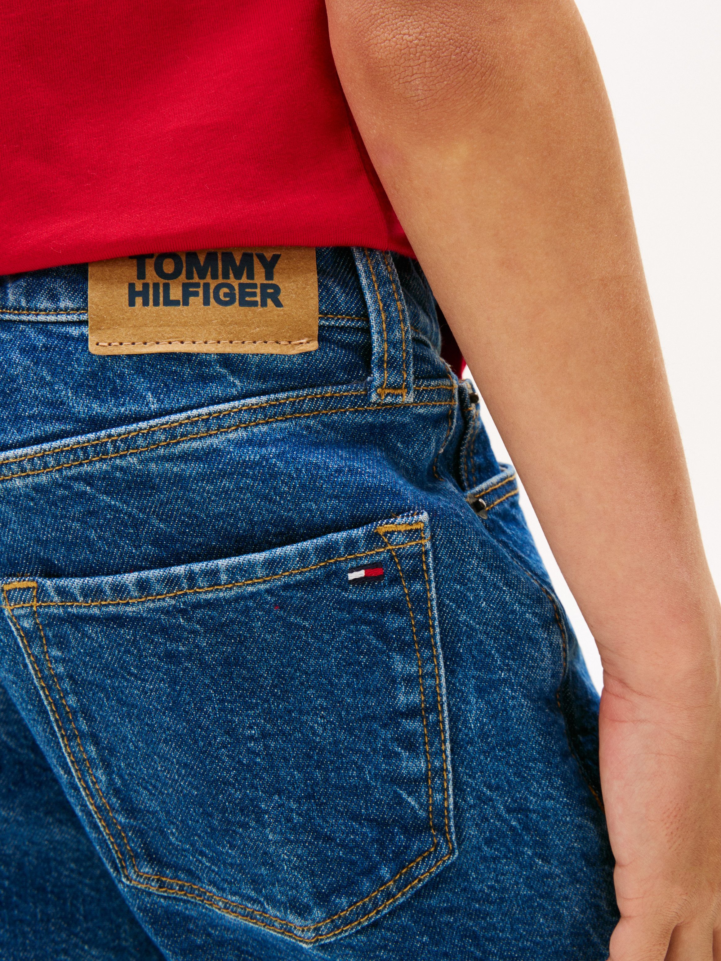 Tommy Hilfiger Stretch-Jeans ARCHIVE DARK BLUE DENIM für Kinder bis 16 Jahre, stone washed
