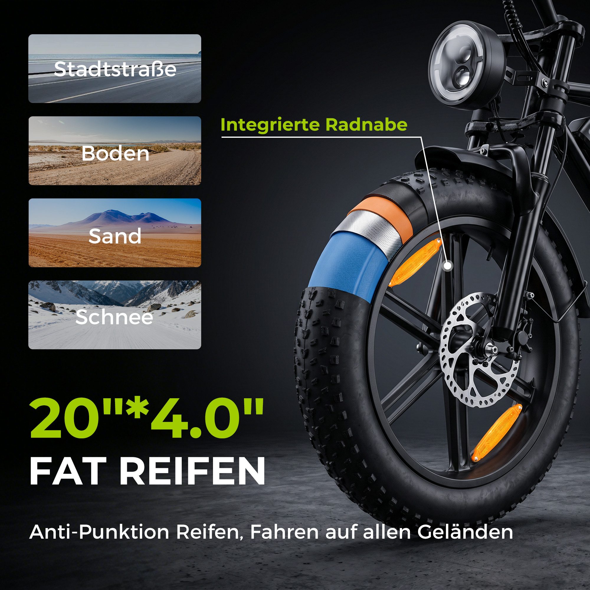 Vankel E-Bike Cityrad E-MTB E6-2.0 Damen u. Herren 48V 15Ah 720WH 250W 80Nm 108 km, 7 Gang Shimano, Kettenschaltung, Heckmotor, 720 Wh, (mit Akku-Schlüssel, mit – Bild 5 von 5