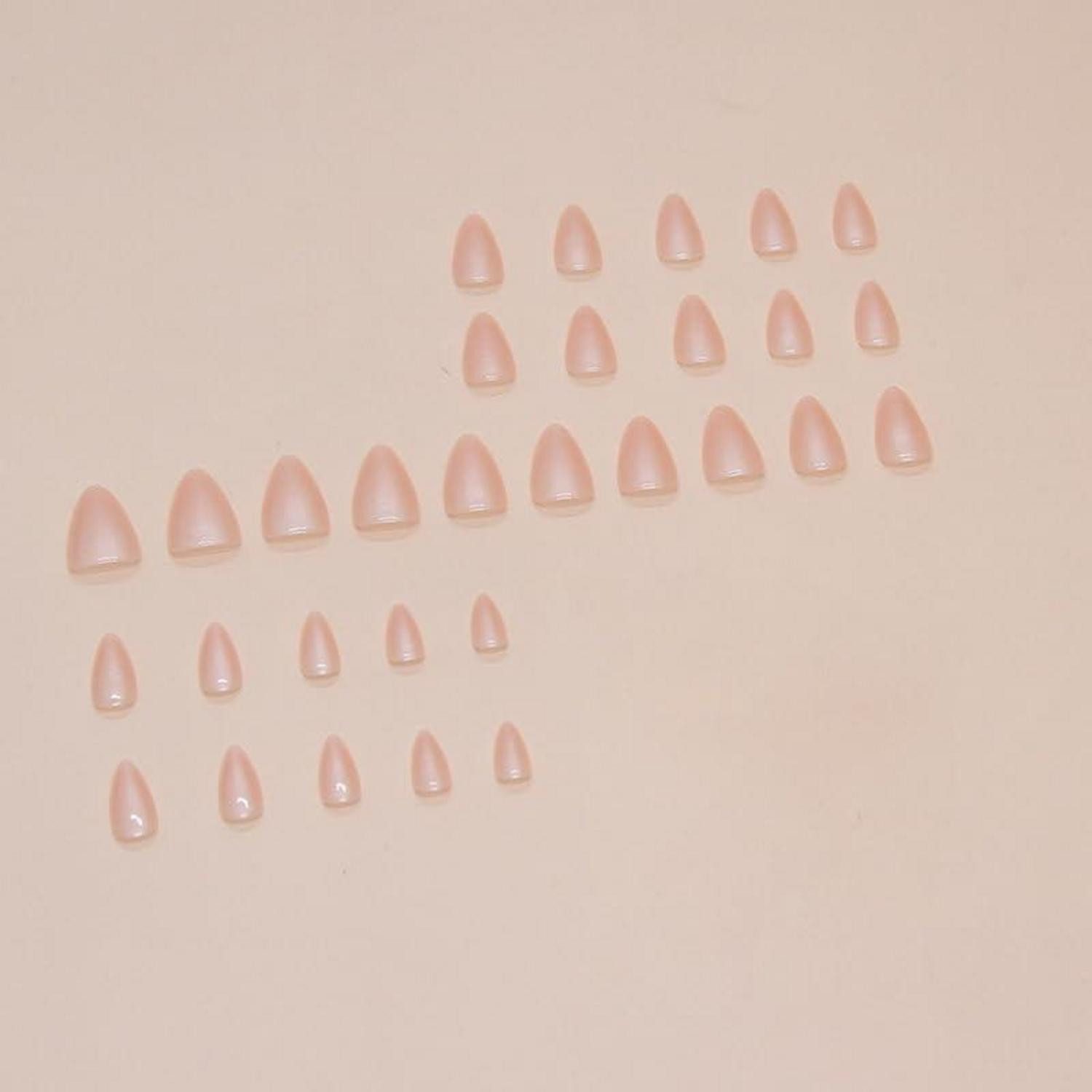 LuxusKollektion Kunstfingernägel 24 Gradient Pink Nägel zum Aufkleben Kurz Mandel Press on Nails Oval – Bild 3 von 5
