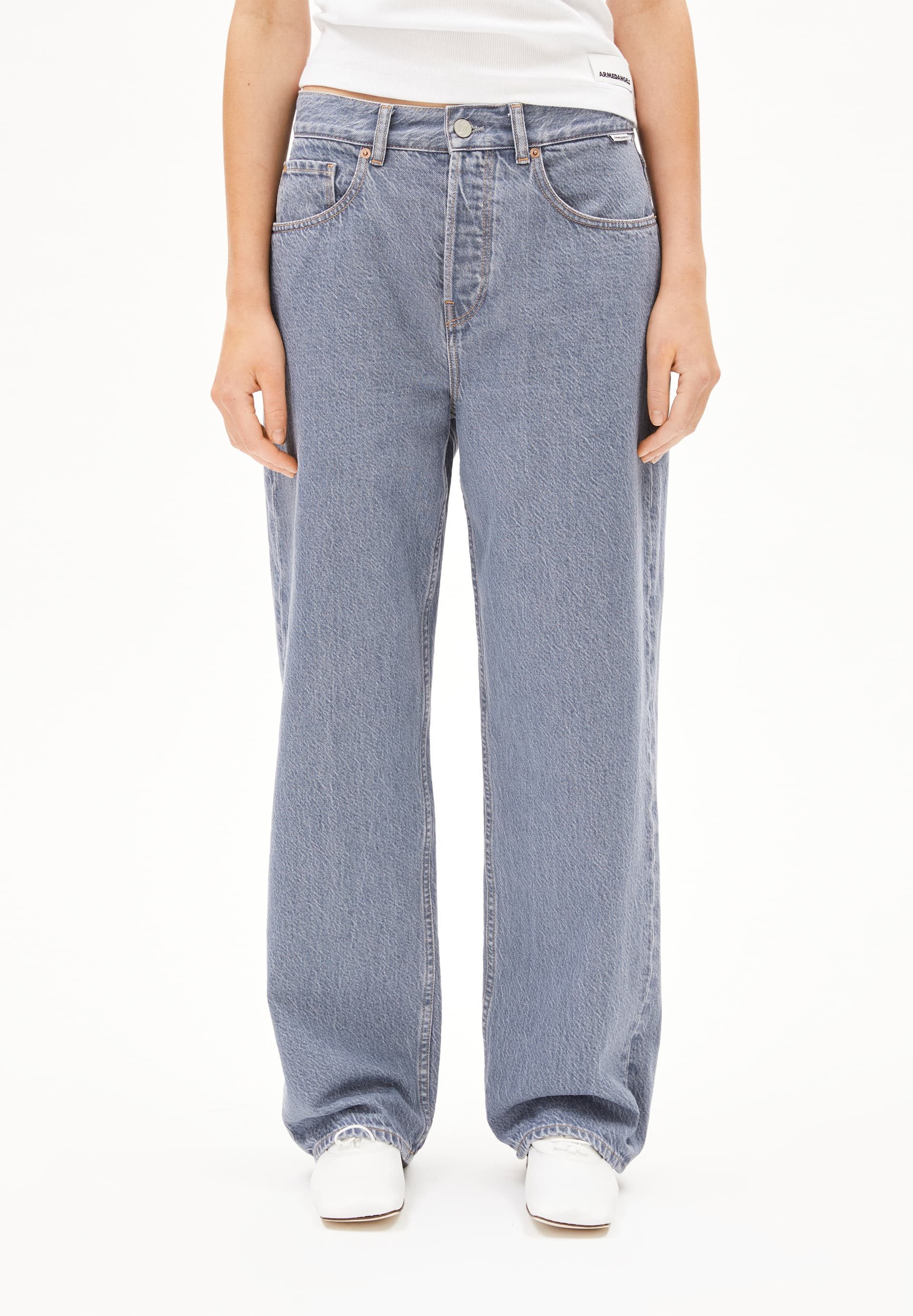 Boyfriend-Jeans HAAYI Baggy Jeans Bio-Baumwoll Mix