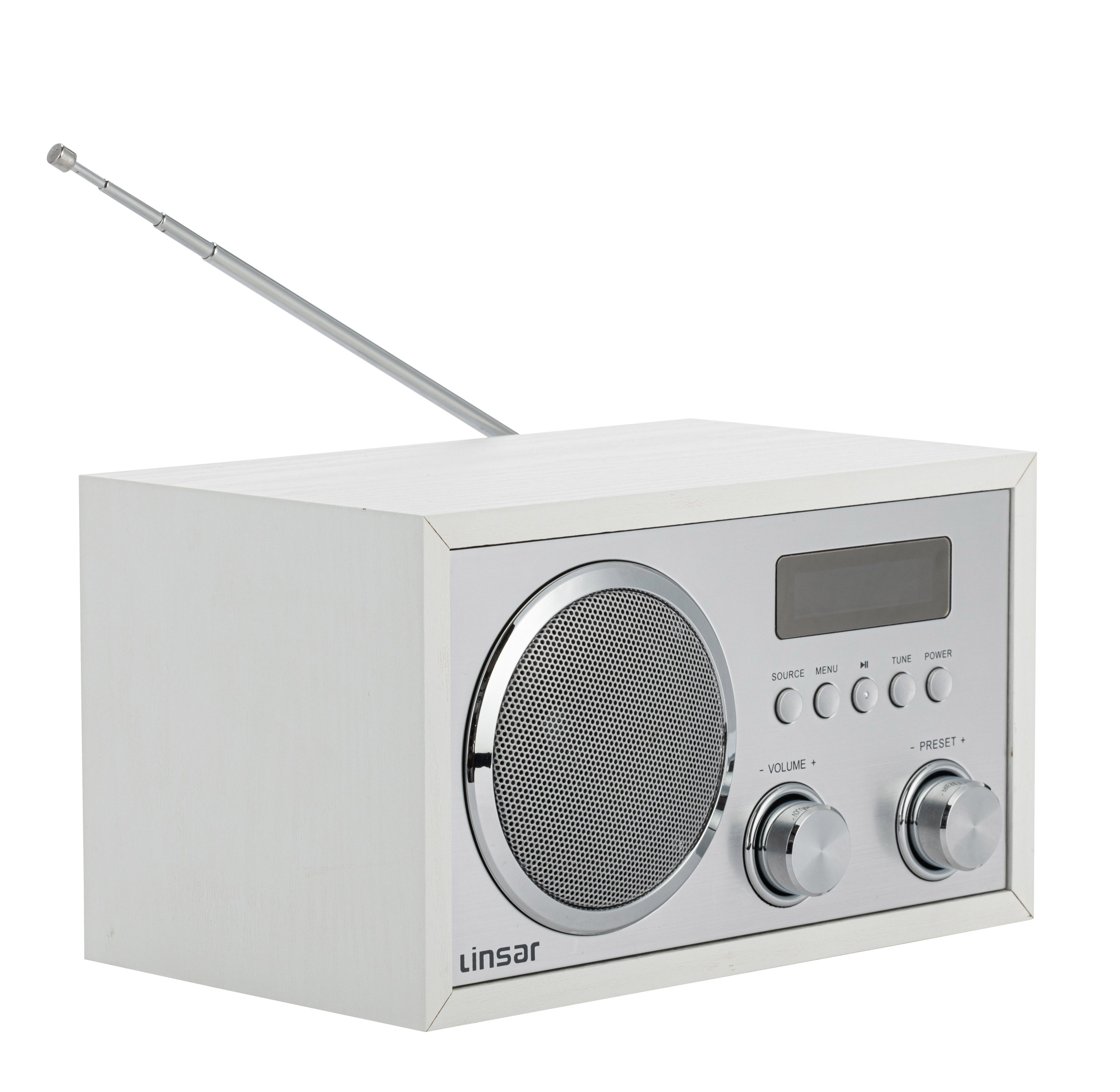 Linsar Radio - USB, LCD-Display, AUX-IN Küchen-Radio (Digitalradio (DAB), FM, 5,00 W, Bluetooth, Equalizer)