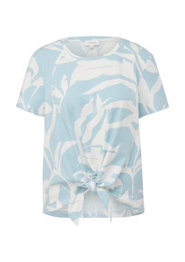 s.Oliver Kurzarmshirt T-Shirt aus Baumwollstretch Knoten