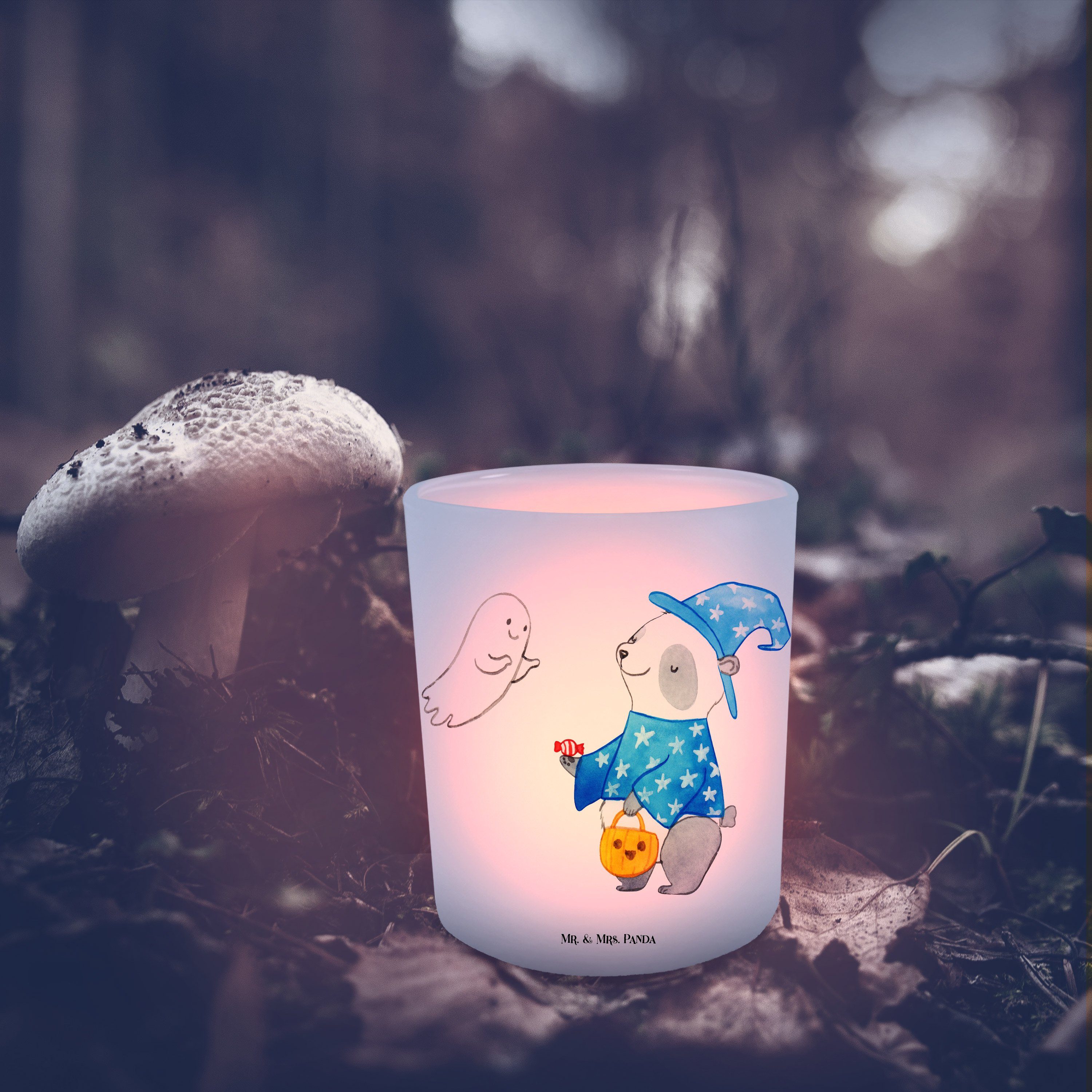 Kerzen - Mrs. Mr. (1 Transparent Windlicht Schenken, Panda St) Zauberer Geschenk, Panda - & Kerzenglas,