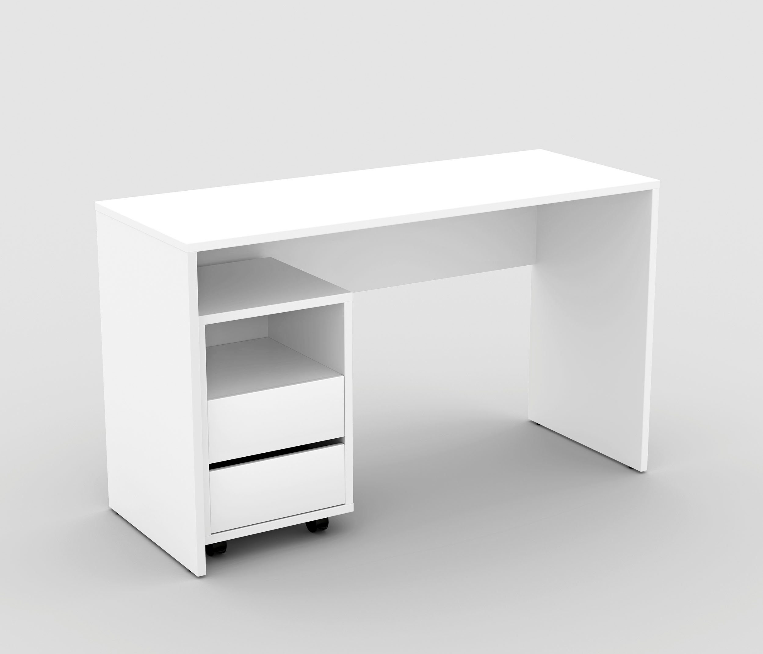 Home affaire Rollcontainer Agapi, Bürocontainer im modernen Design, 40x40x62 cm, 2 Schubkästen