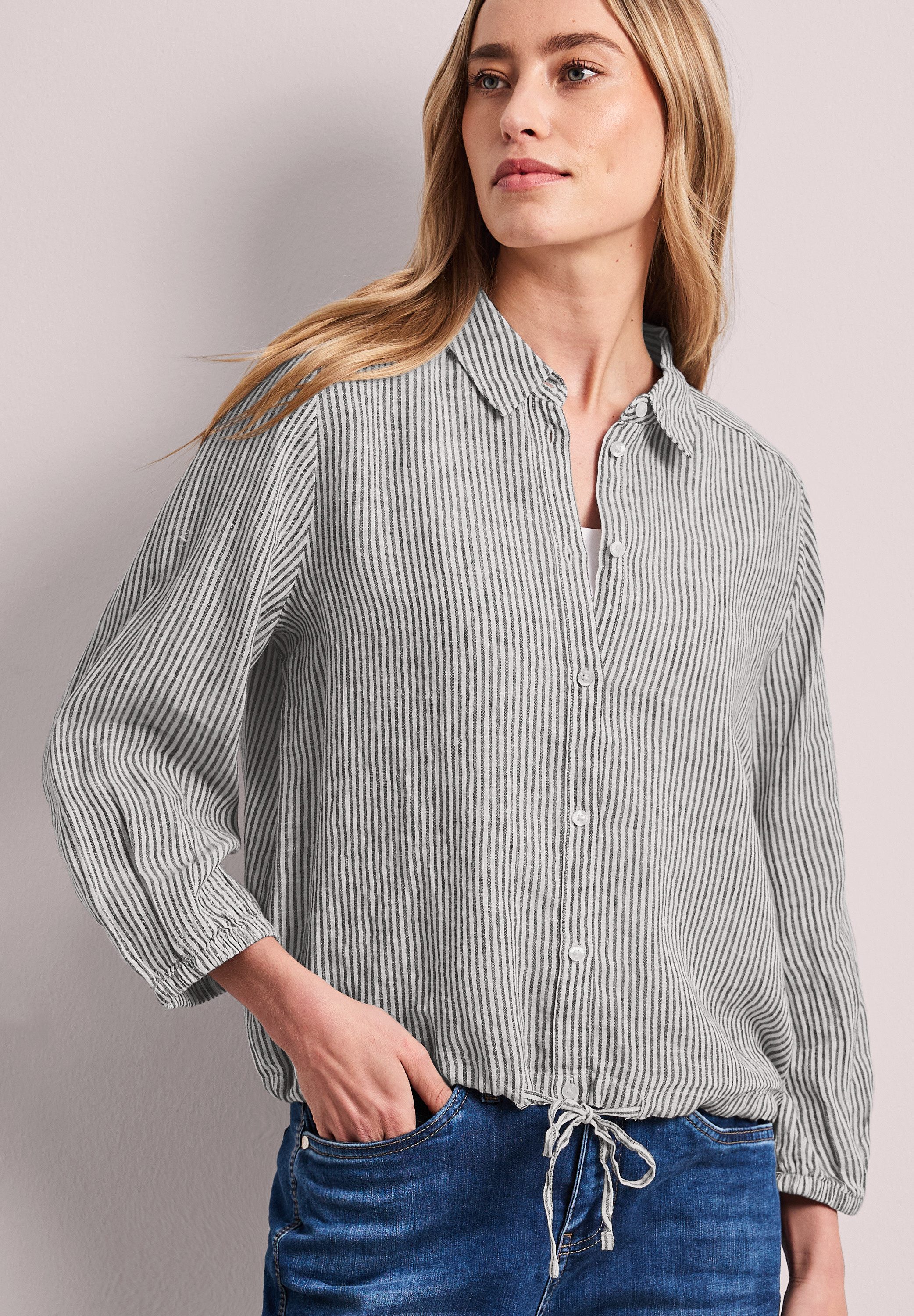 STREET ONE Hemdbluse aus Leinen günstig online kaufen