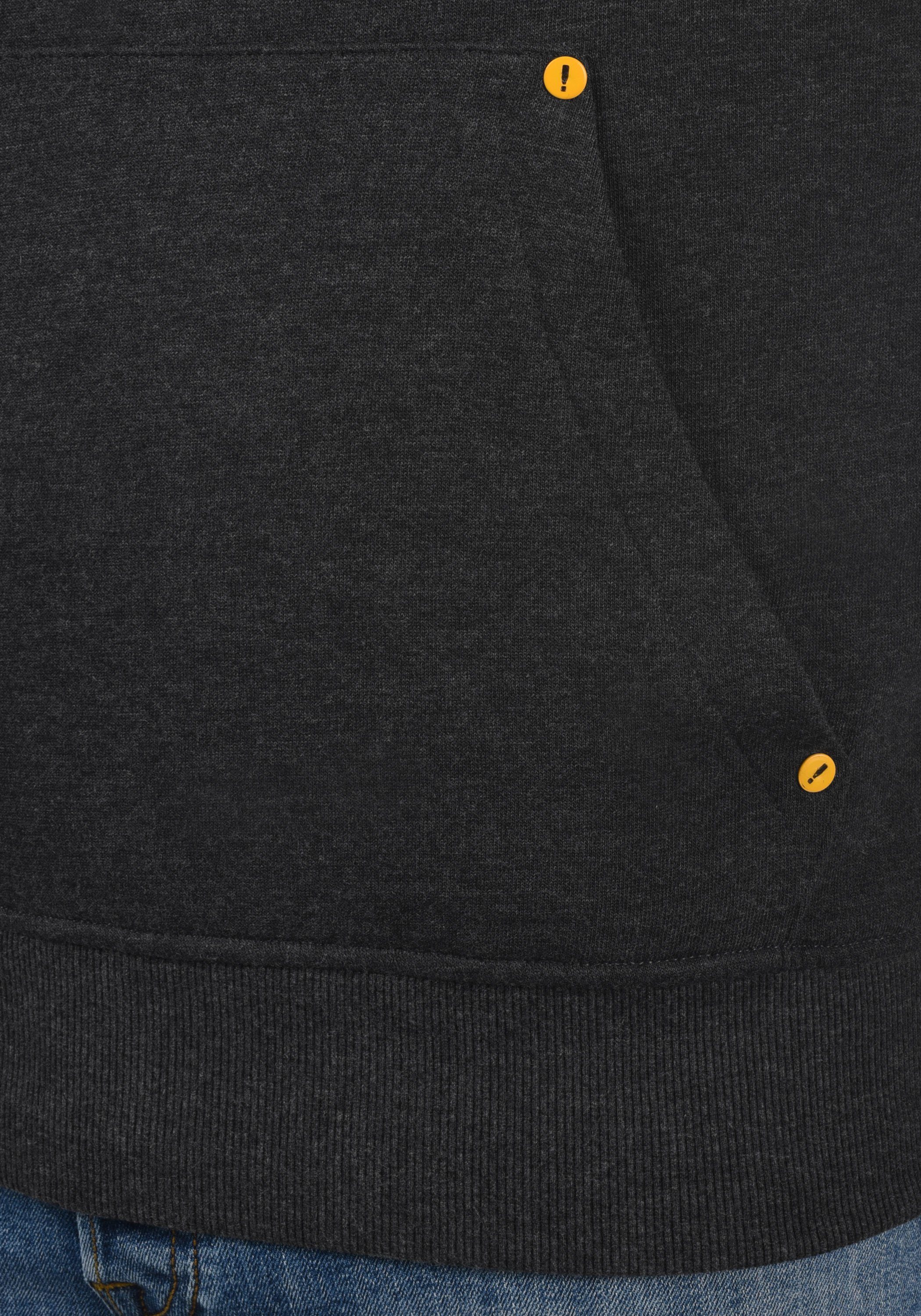 Solid Hoodie SDKenan Kapuzensweatshirt farblichen Dark mit kontrastreichen Grey (1940071) Details Melange