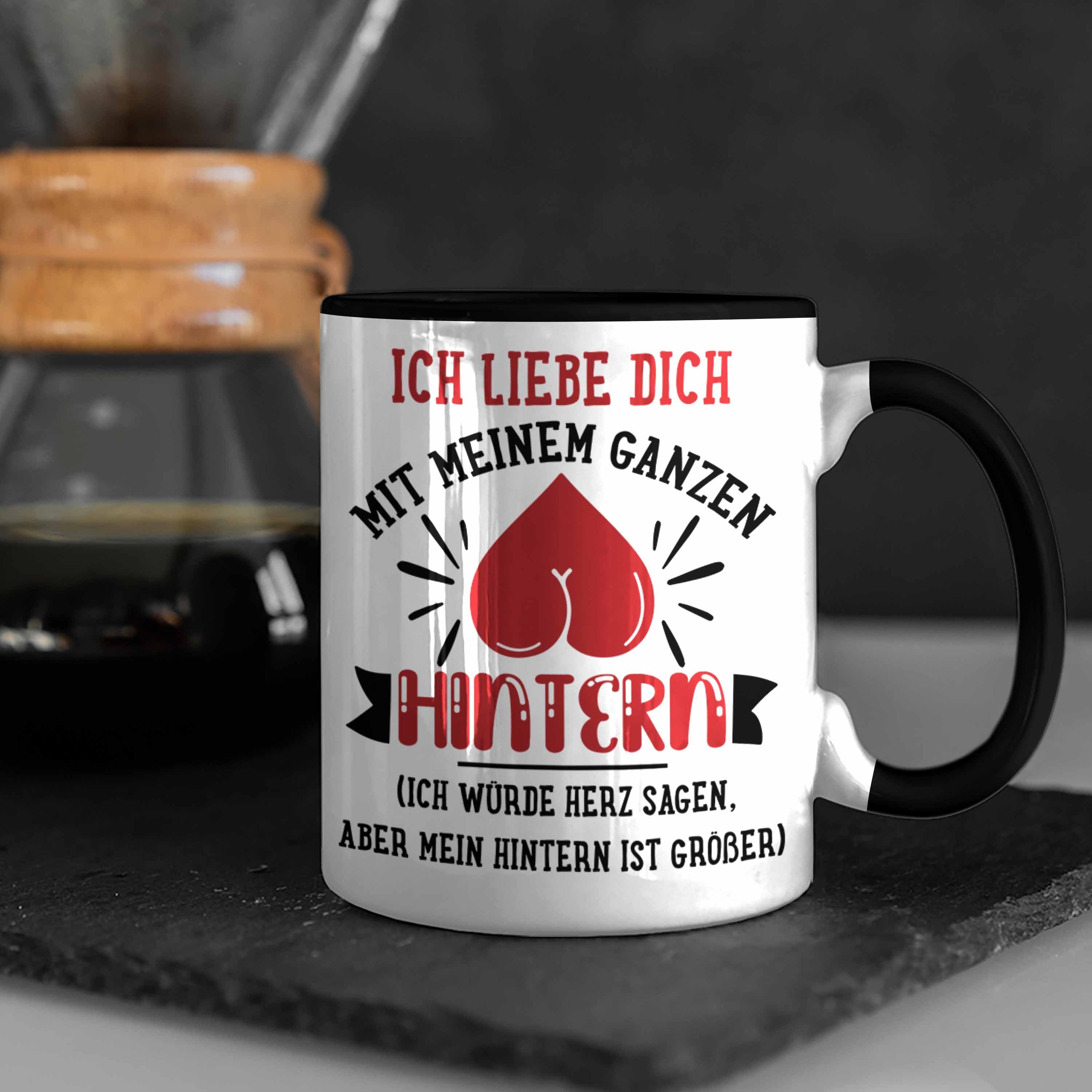 mit Valentinstag Sprüchen Schwarz Spruch - Tasse Trendation Geschenk Kaffeetasse Liebe Tasse Freund für Trendation