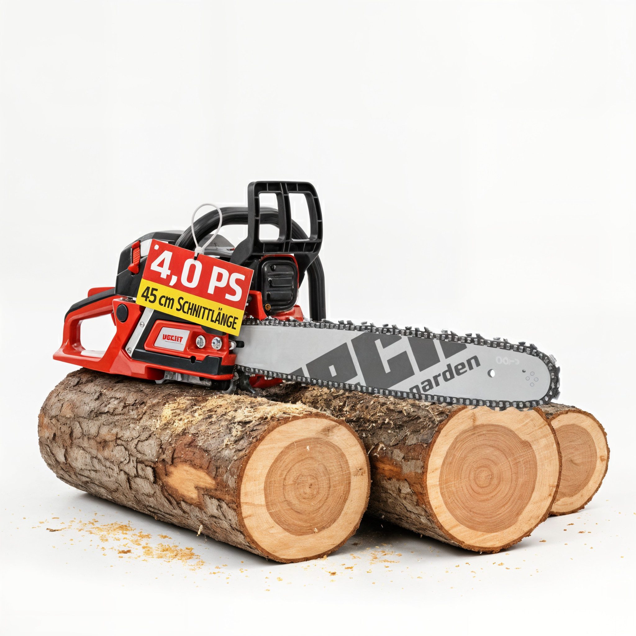 Hecht Benzin-Kettensäge Motorsäge 62, 2,9kW / 4PS, Baumkralle, 25Q72E, 50 cm Schwertlänge, 0,325´´, Umlenkstern, 45 cm Schnittlänge, 5,4 kg