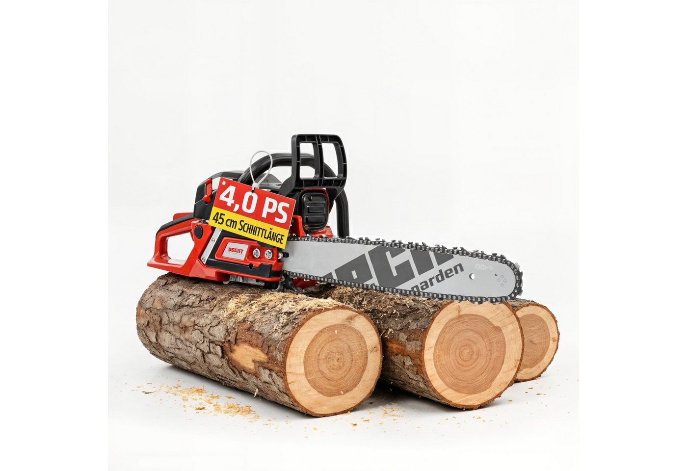 Hecht Benzin-Kettensäge Motorsäge 62, 2,9kW / 4PS, Baumkralle, 25Q72E, 50 cm Schwertlänge, 0,325´´, Umlenkstern, 45 cm Schnittlänge, 5,4 kg