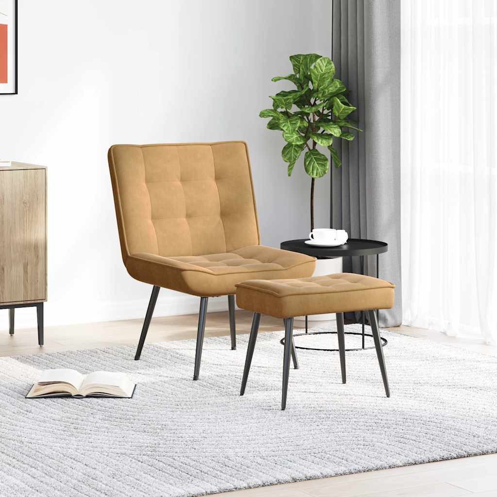 vidaXL Relaxsessel Relaxsessel mit Hocker Braun günstig online kaufen