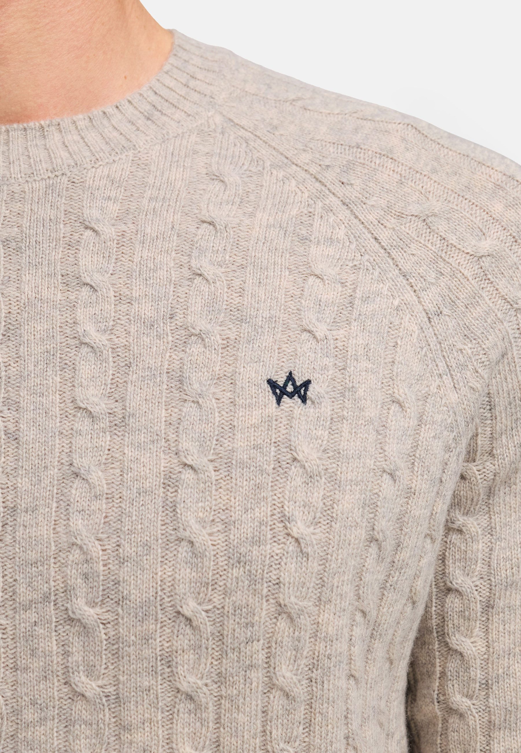 Kronstadt Strickpullover Herren KSFlynn Strickpullover Herrenpullover Strickpullover mit zeitlosem Zopfmuster