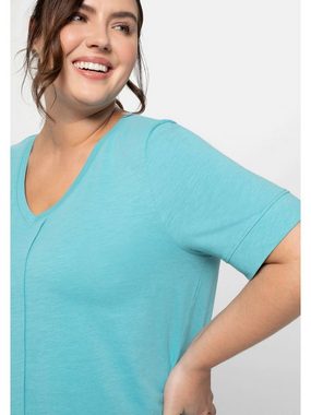 Sheego T-Shirt Große Größen mit dekorativer Falte vorne