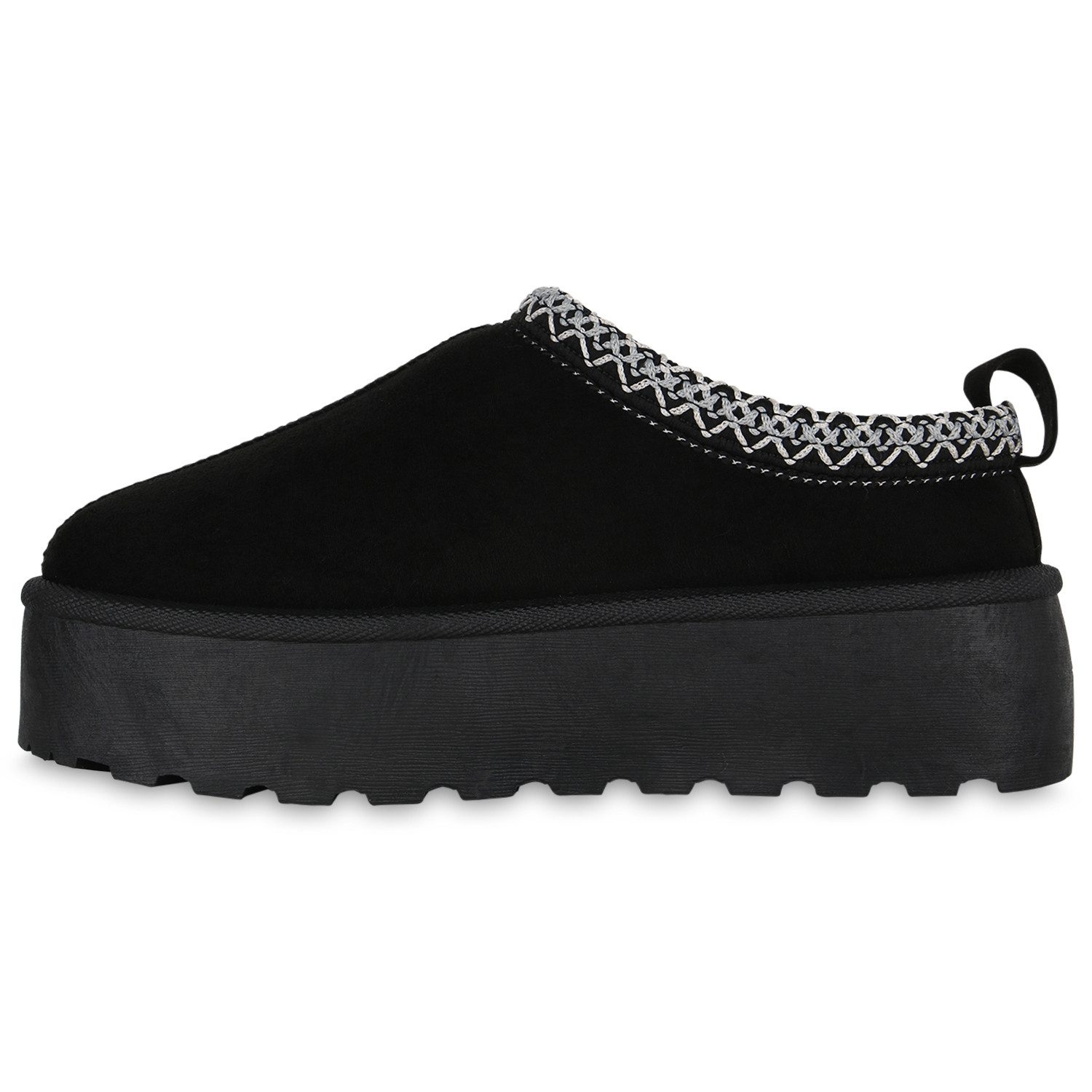 VAN HILL 840844 Hausschuh Damen Warm Gefütterte Pantoffeln Hausschuhe Bequeme Prints