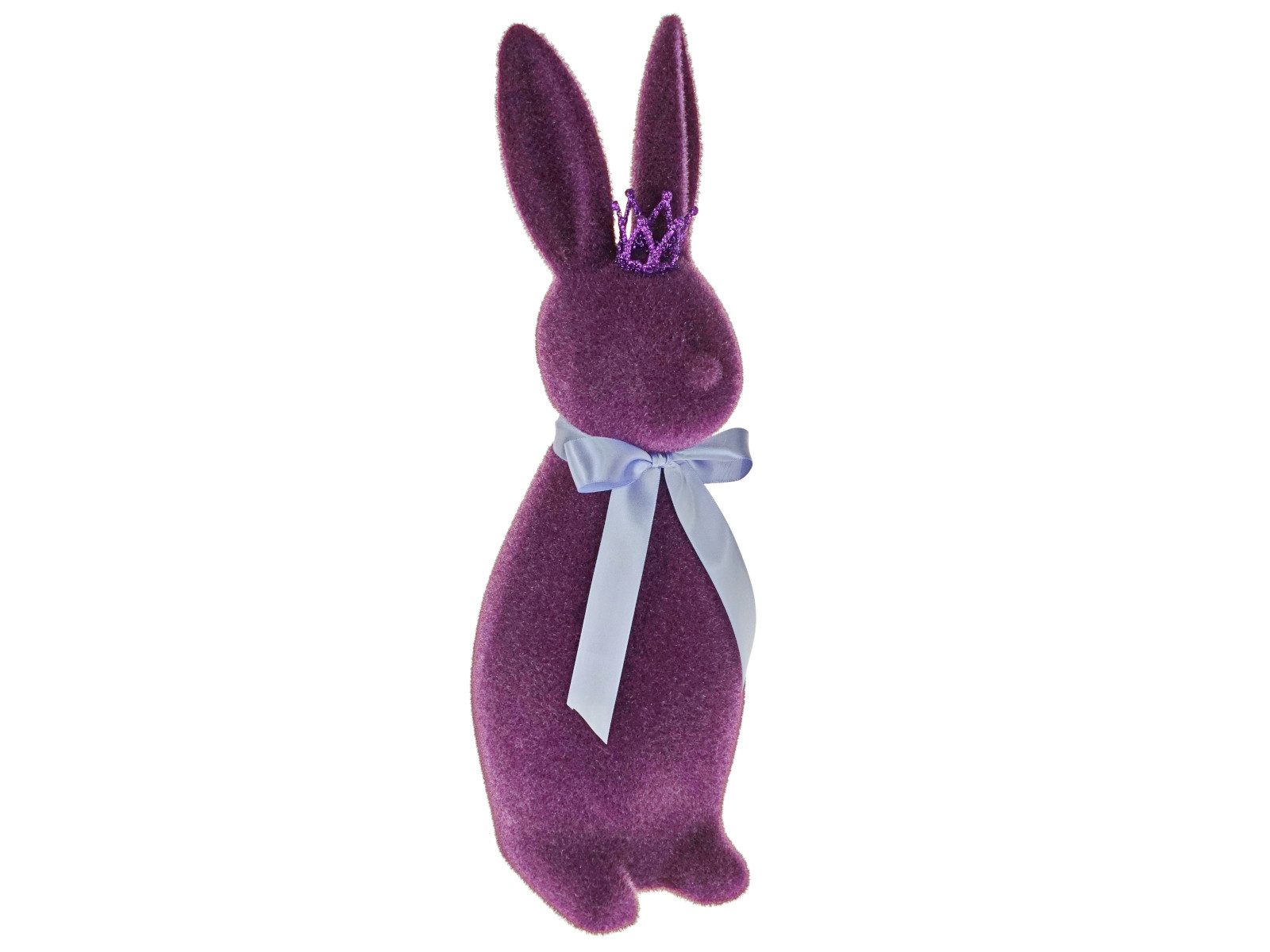 Werner Voß Dekofigur Hase mit Krone lila 17,5x15x48 cm