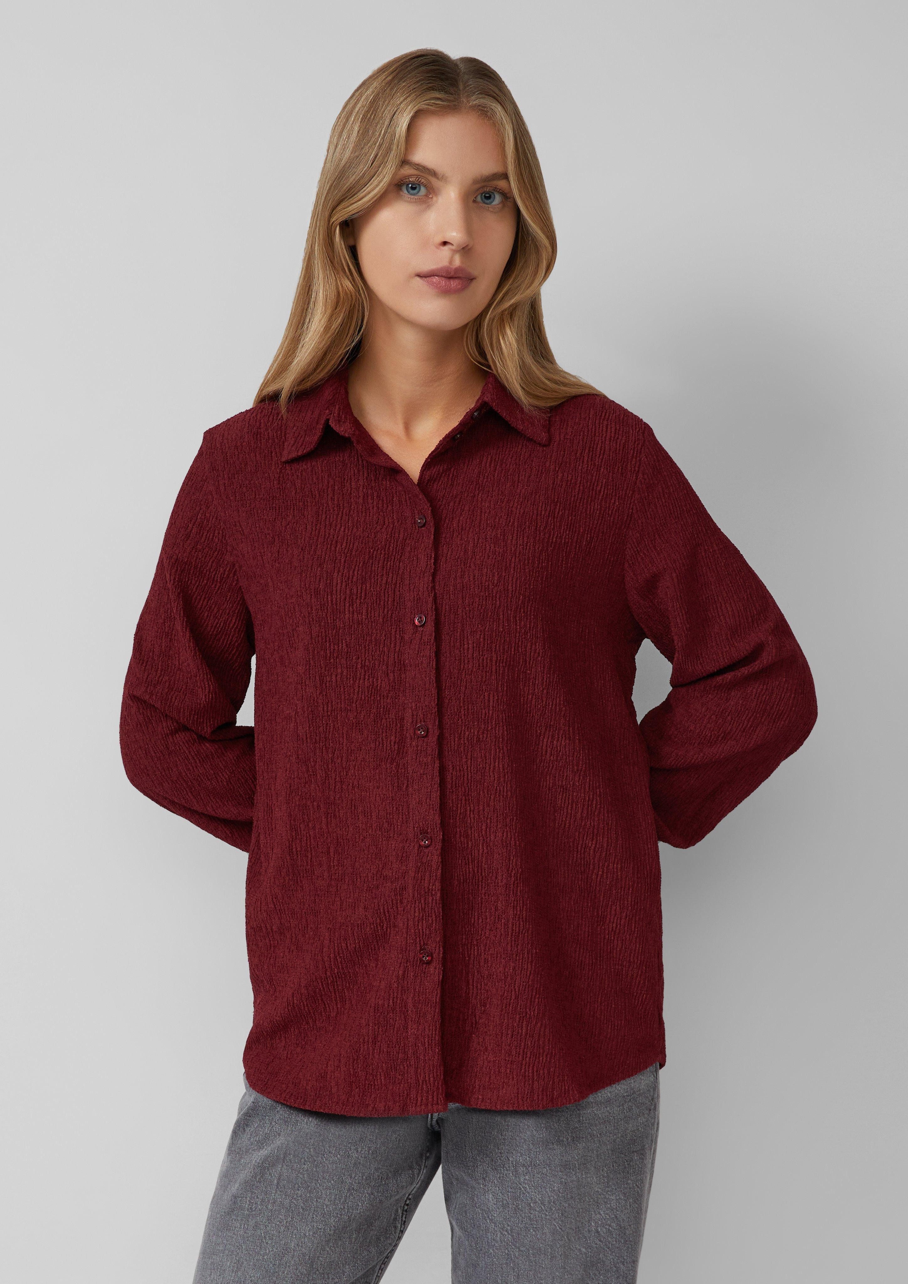s.Oliver Langarmbluse Strukturierte Jersey-Bluse mit Raffung günstig online kaufen
