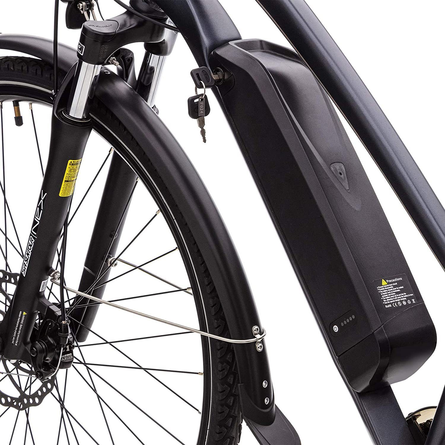 VECOCRAFT E-Bike Trekkingrad Athena 28 Zoll Schwarz, 8 Gang Shimano, Kettenschaltung, Heckmotor