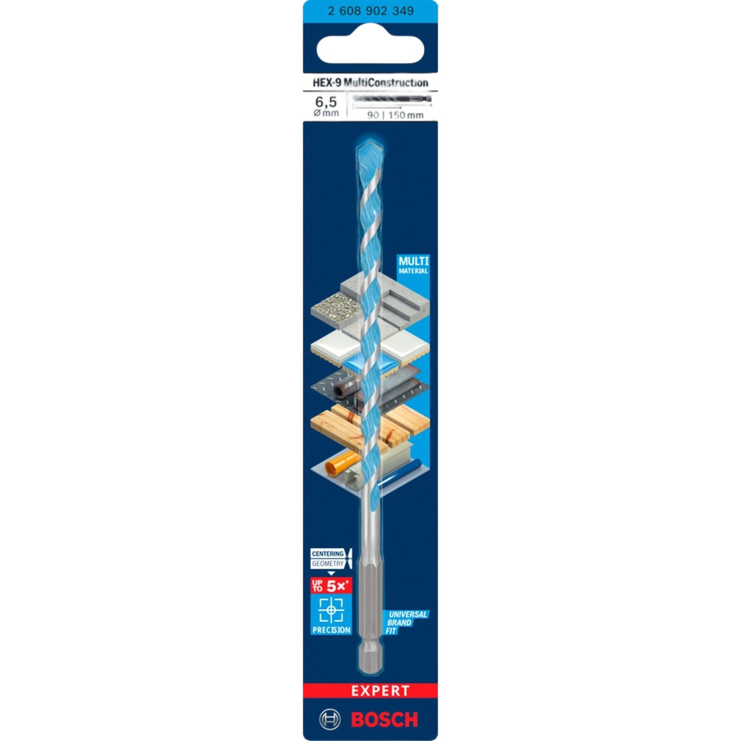 Bosch Professional Spiralbohrer HEX-9 MultiConstruction 6,5mm
