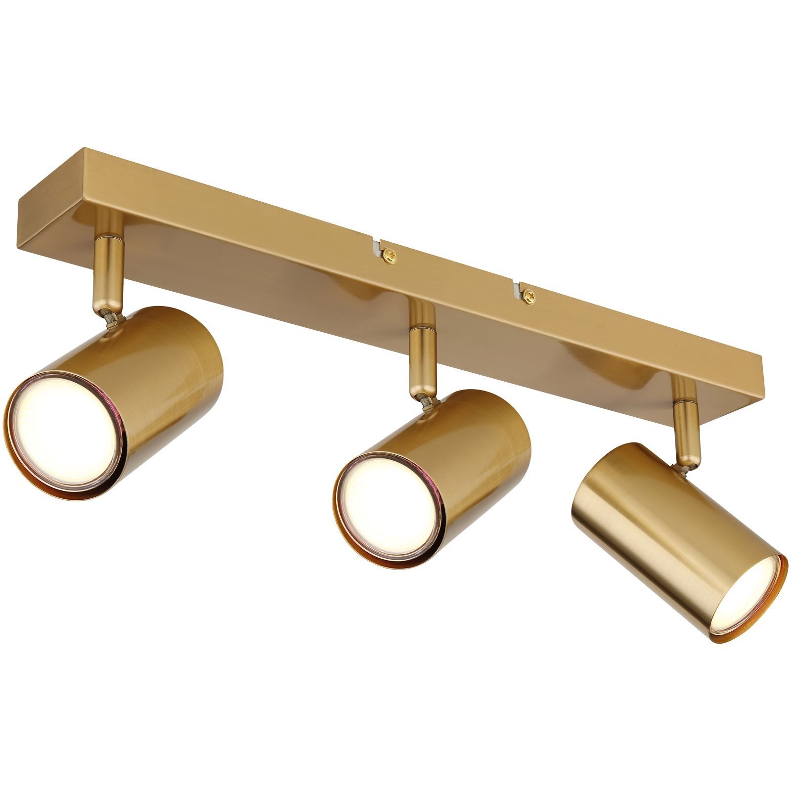 GLOBO LIGHTING Deckenleuchte Deckenleuchte Wohnzimmer Goldfarben Deckenlampe Deckenstrahler 3