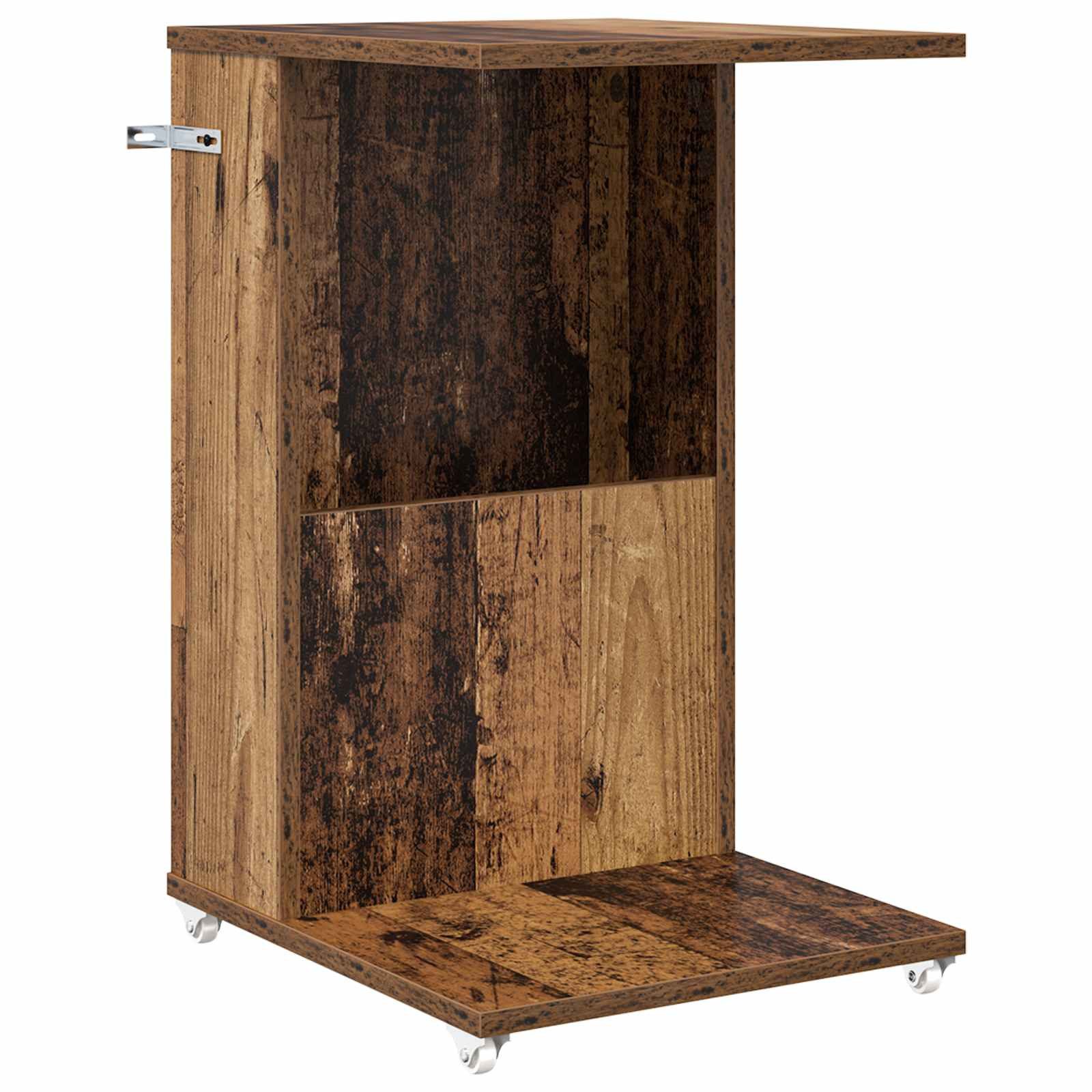 vidaXL Beistelltisch Beistelltisch Mit Rad Altholz 40 x 35 x 60 cm Holzwerkstoff (1-St)