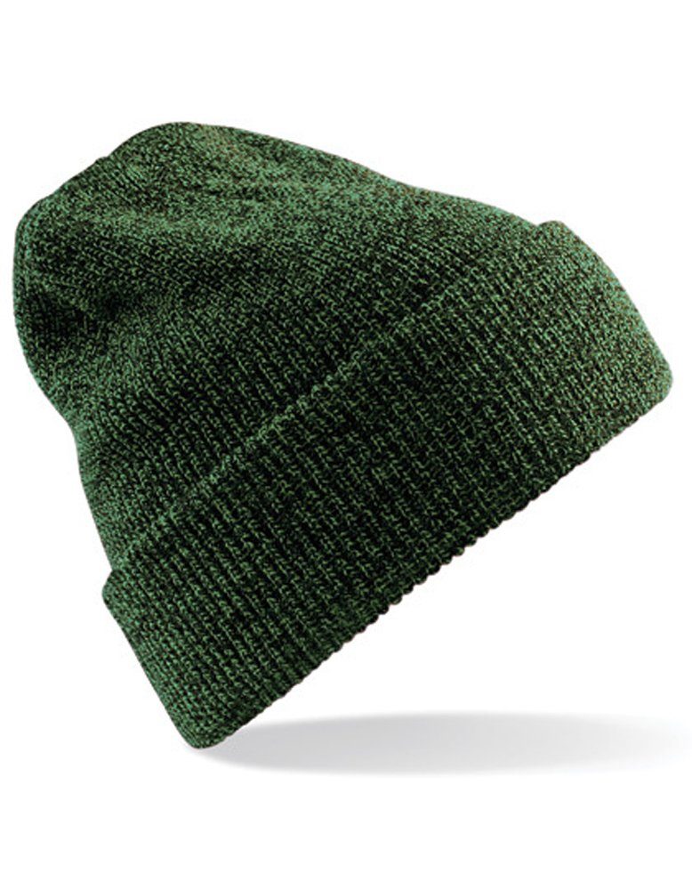 Winter Strickmütze gestrickt Green Soft-Touch, Beanie Goodman Doppellagig, Herbst Moss Antique Vintage-Stil Design