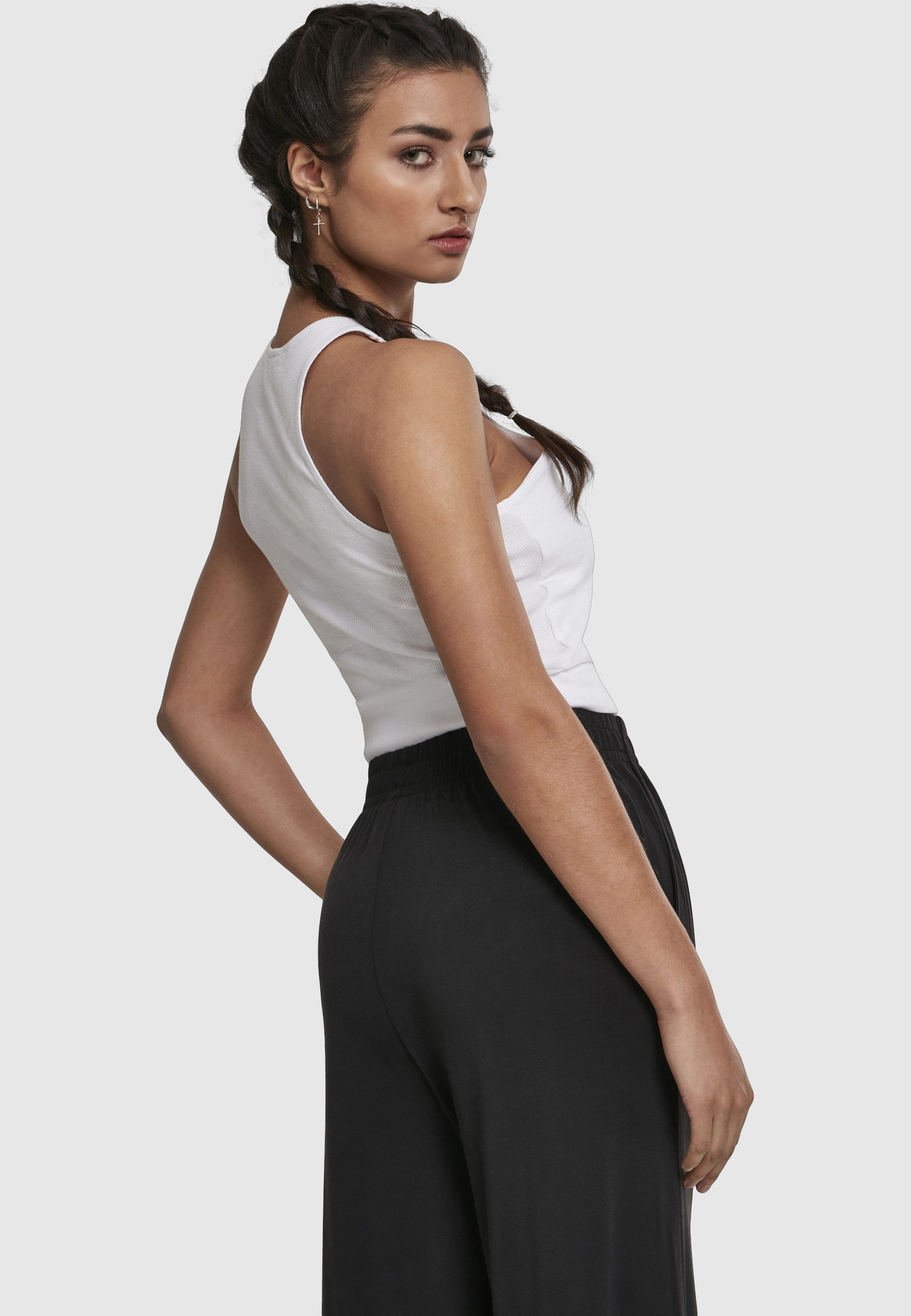URBAN CLASSICS Muskelshirt Urban Classics Damen Ladies Squared Short Top (1-tlg) – Bild 5 von 5