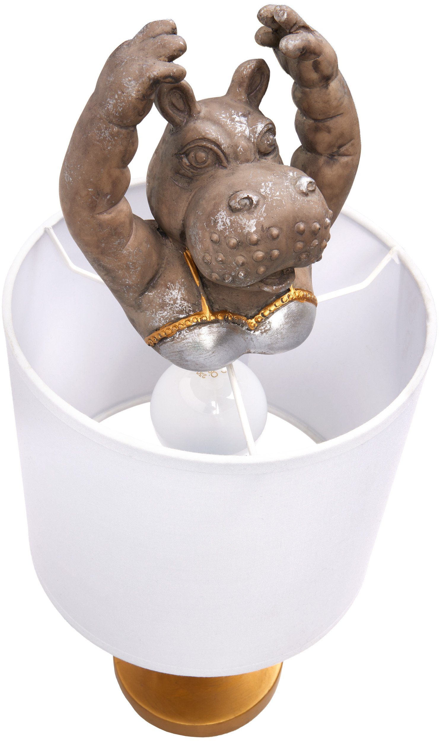 BRUBAKER Nachttischlampe Tischleuchte Nilpferd Ballerina, ohne Leuchtmittel günstig online kaufen