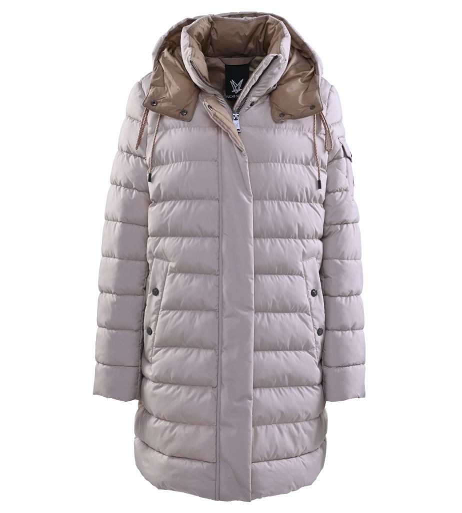 Fuchs Schmitt Steppmantel Steppkurzmantel mit abnehmbarer Kapuze, Regular Fit, Kontrastfutter