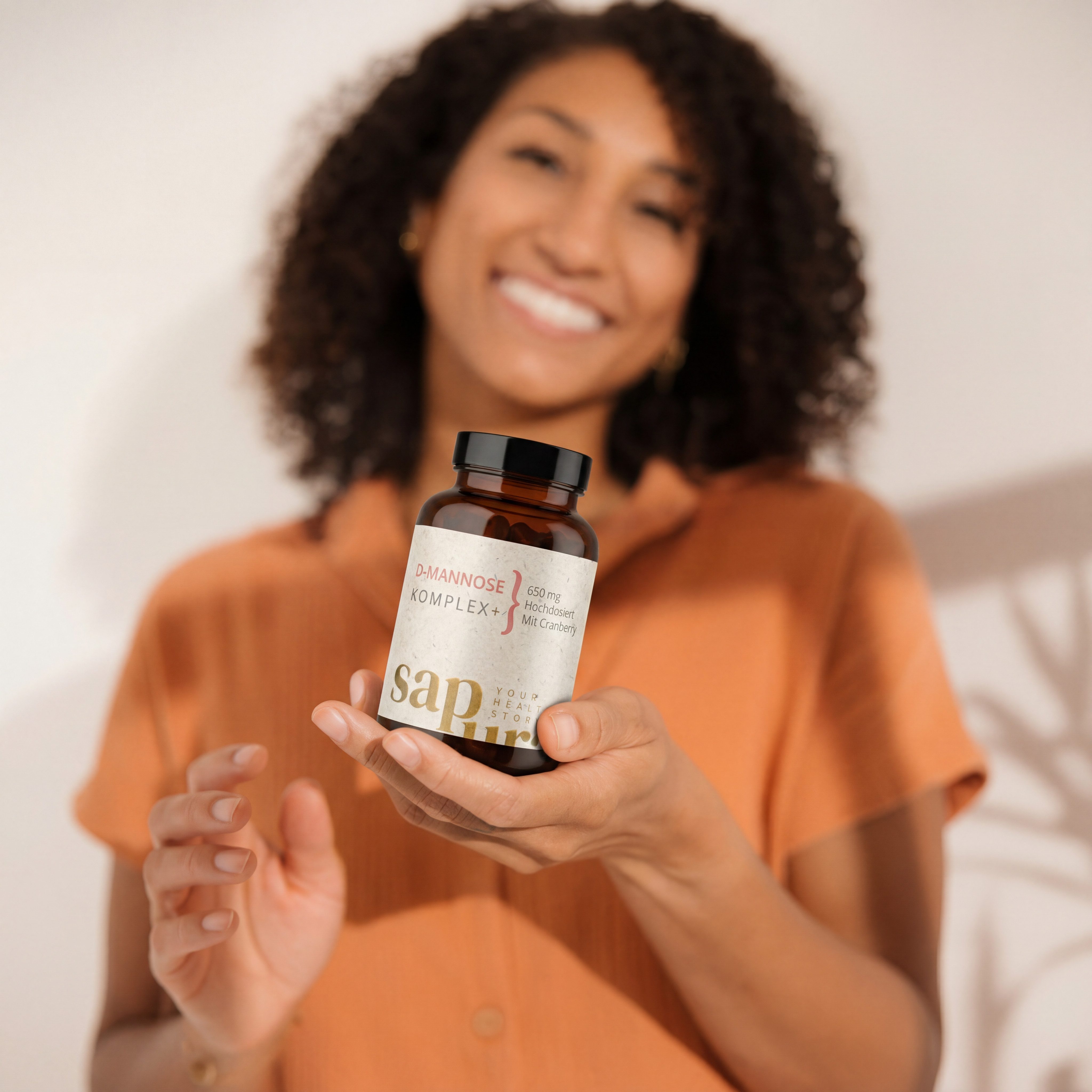 SAPURA Health D-Mannose Kapseln plus Cranberry, Hochdosiert 650mg Kapseln, 93,6 g, Vegan, Konservierungsstofffrei