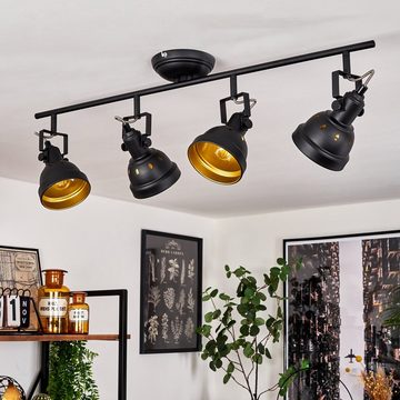 hofstein Deckenleuchte »Monterotto« Deckenlampe, Metall, Schwarz/Goldfarben, ohne Leuchtmittel, mit Lichteffekt, E14, verstellbare Strahler