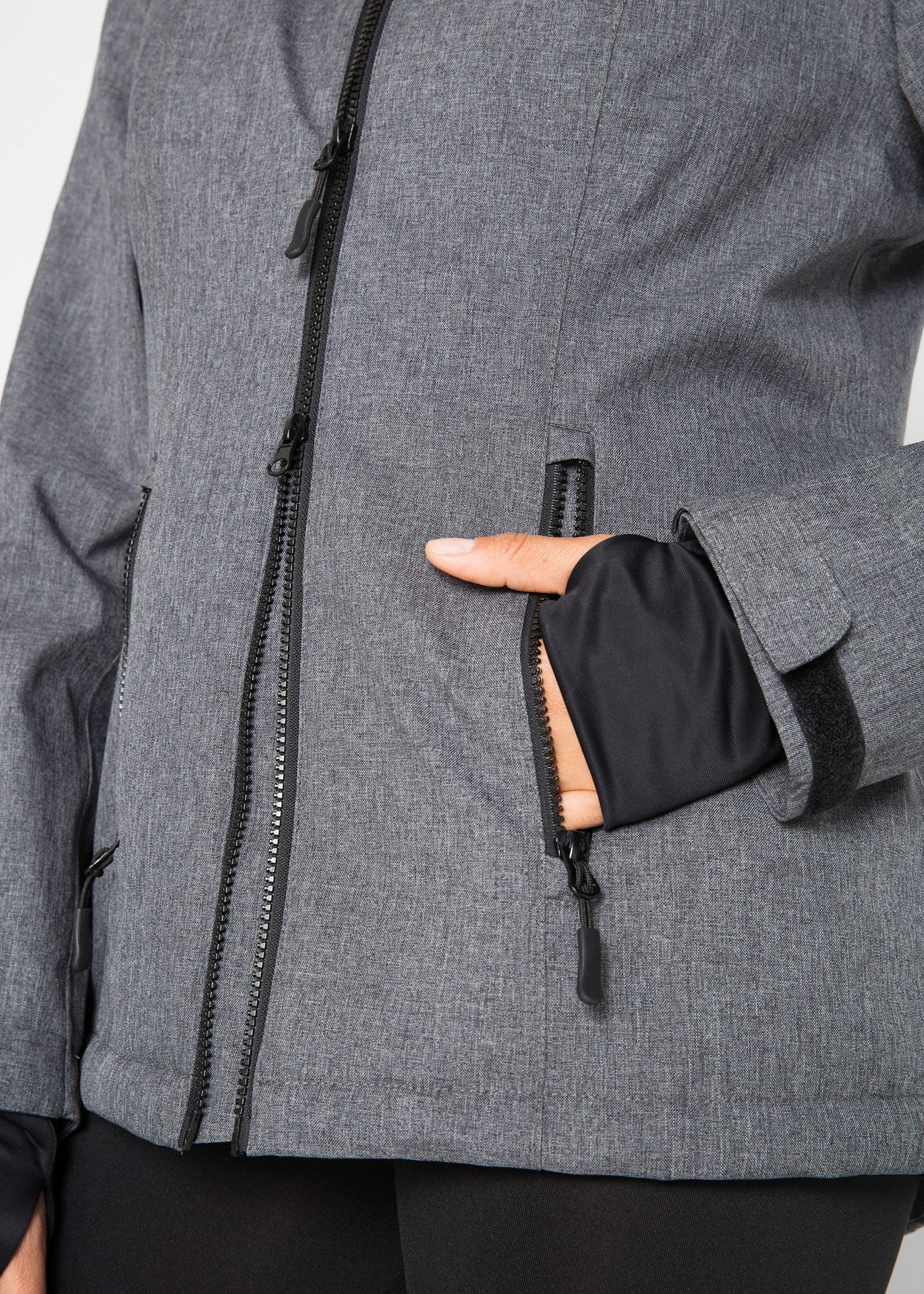 bonprix Funktionsjacke mit Teddyfleece-Futter, wind- und wasserdicht, mit hohem Stehkragen