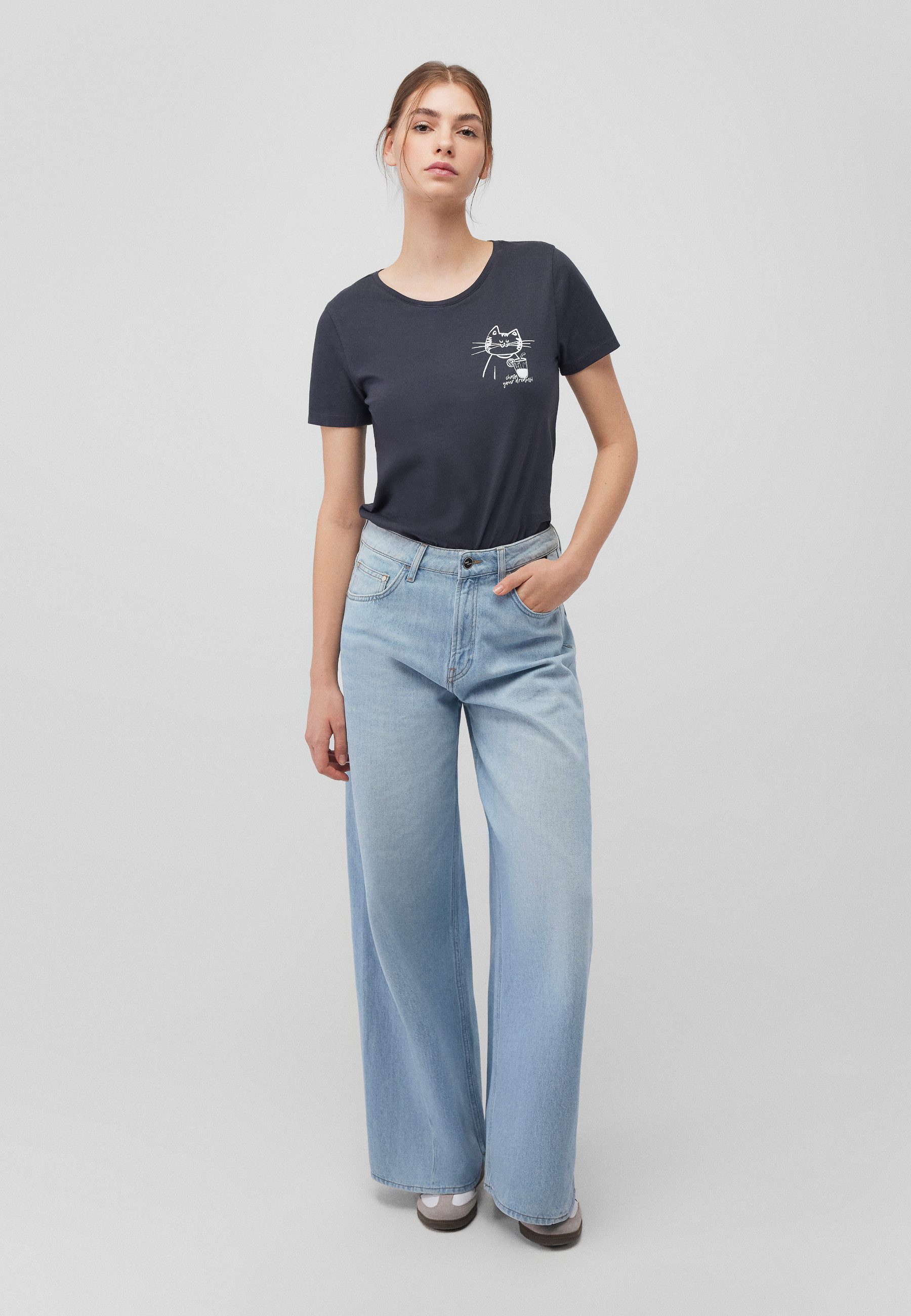 Mavi T-Shirt CAT DRINK TEE Katzen T-Shirt