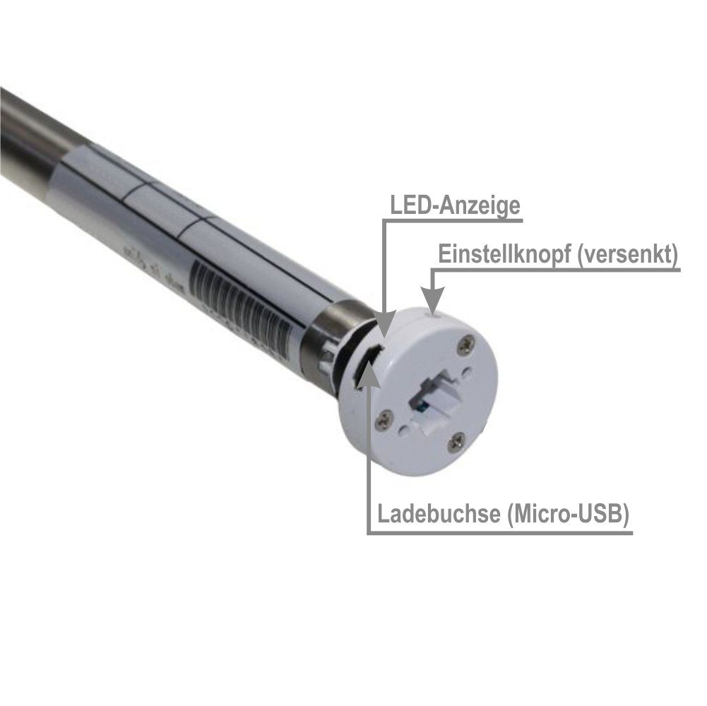 Kit Motore Elettrico Per Tenda Da Sole 50Nm Con Telecomando E Sensore Meteo – Adattatore Per Albero 60/78mm