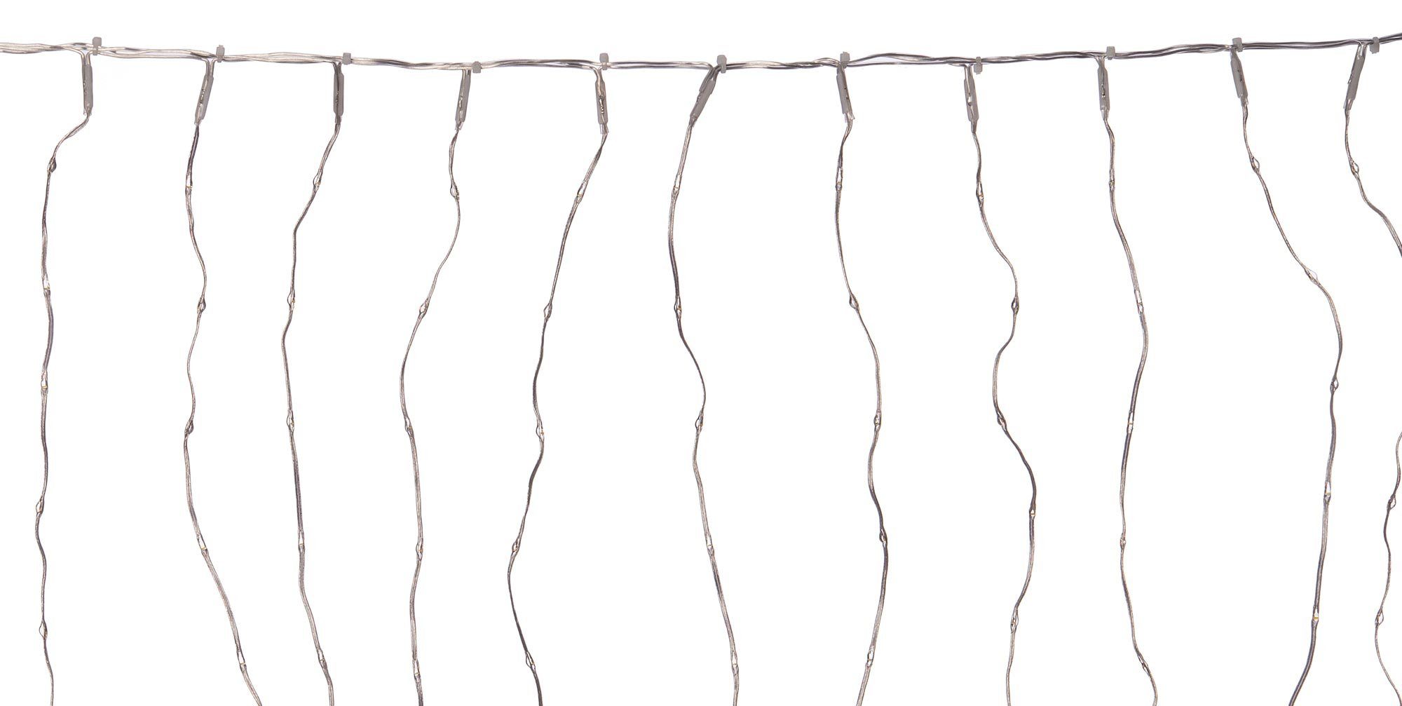 Coen Bakker Deco BV LED-Lichtervorhang Flex Wire Curtain, außen 5x0,5m 1000 LEDs warmweiß Dimmer Timer