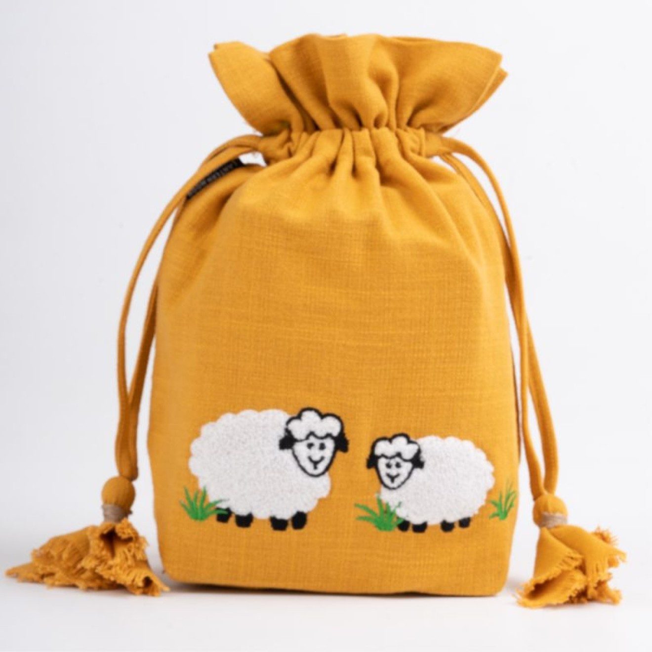 Lantern Moon Stricknadeln Kordelzugtasche senf